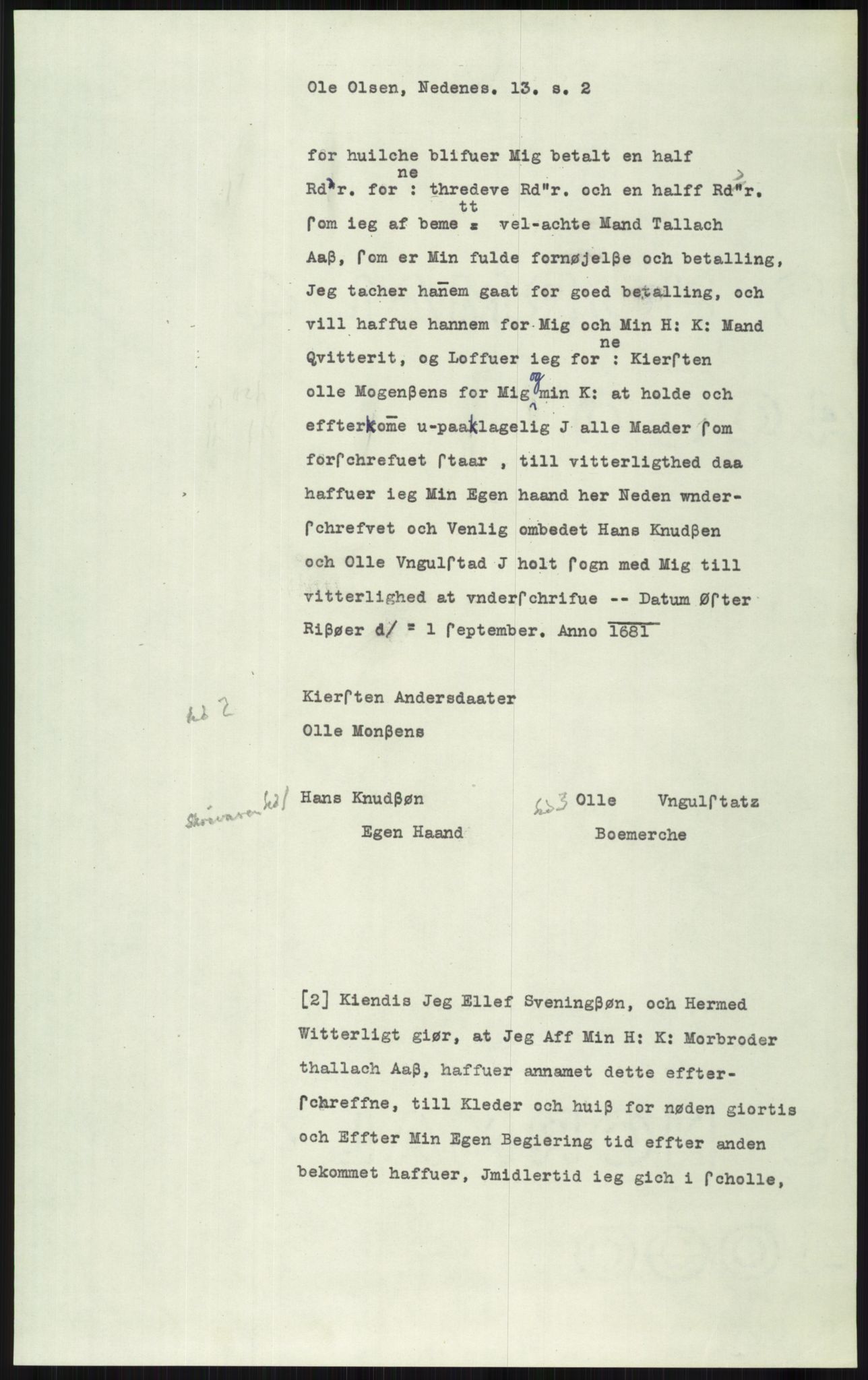 Samlinger til kildeutgivelse, Diplomavskriftsamlingen, AV/RA-EA-4053/H/Ha, p. 3016