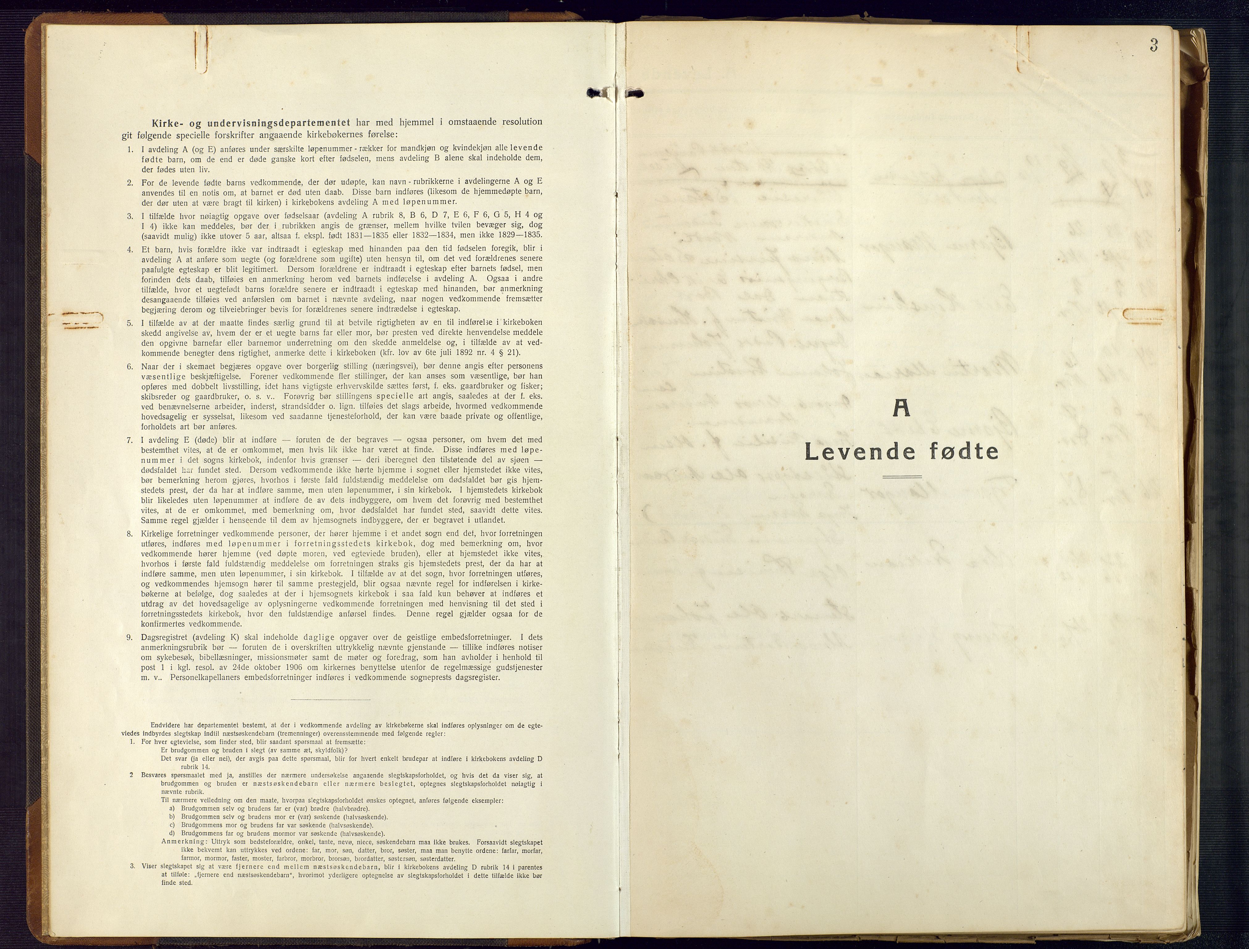 Holt sokneprestkontor, SAK/1111-0021/F/Fb/L0012: Parish register (copy) no. B 12, 1919-1944, p. 3