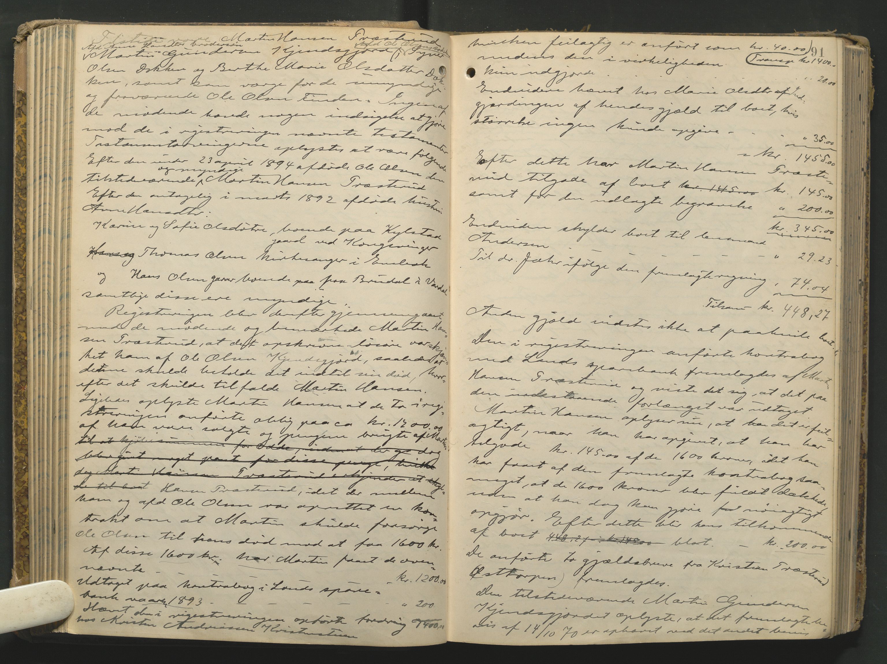 Hadeland og Land tingrett, AV/SAH-TING-010/J/Jc/L0005: Skifteforhandlingsprotokoll, 1893-1916, p. 90b-91a