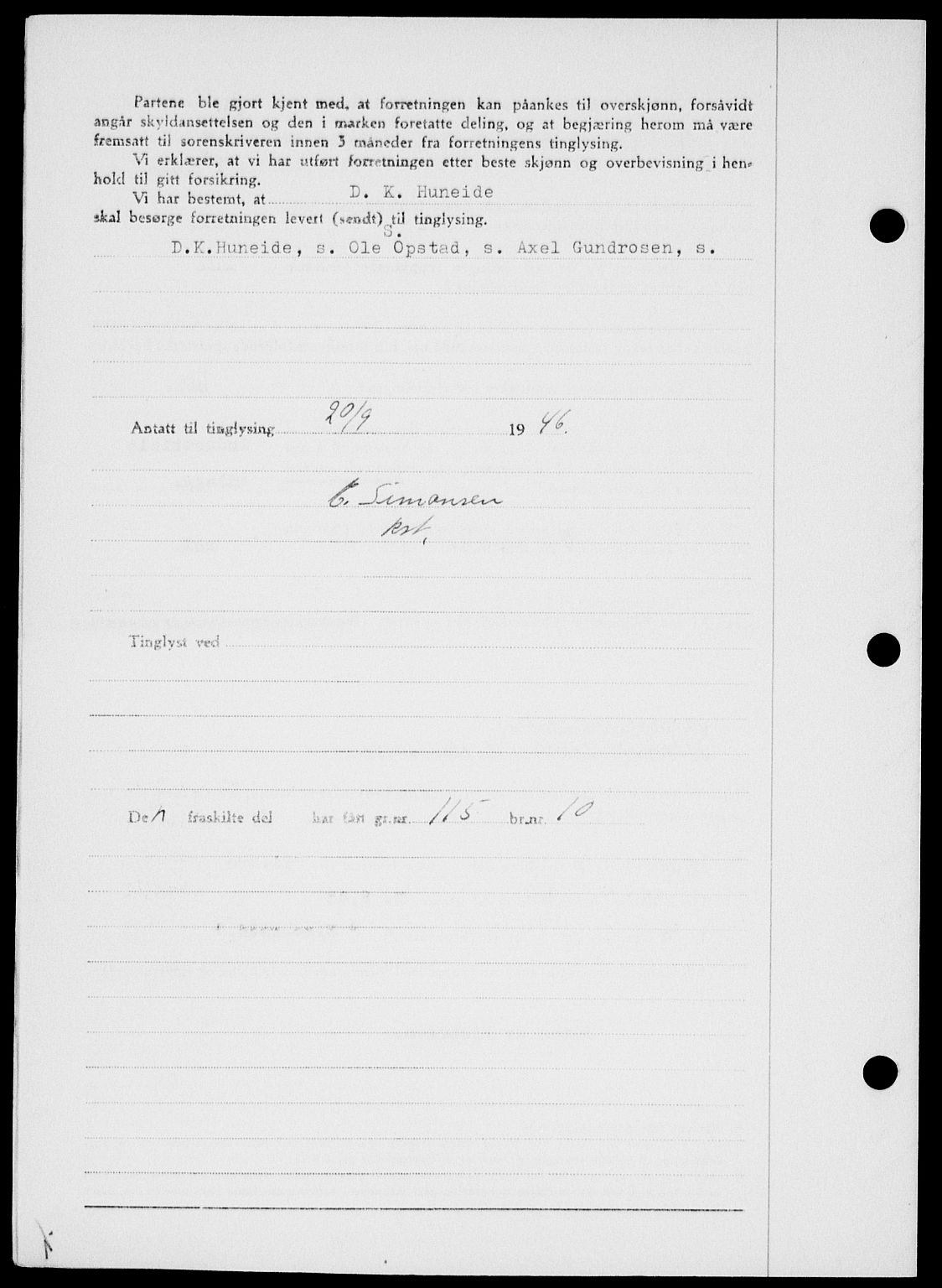 Onsøy sorenskriveri, SAO/A-10474/G/Ga/Gab/L0017: Mortgage book no. II A-17, 1946-1946, Diary no: : 2259/1946