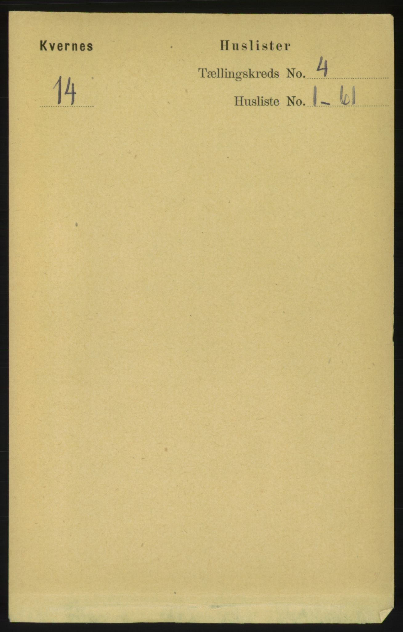 RA, 1891 census for 1553 Kvernes, 1891, p. 1663