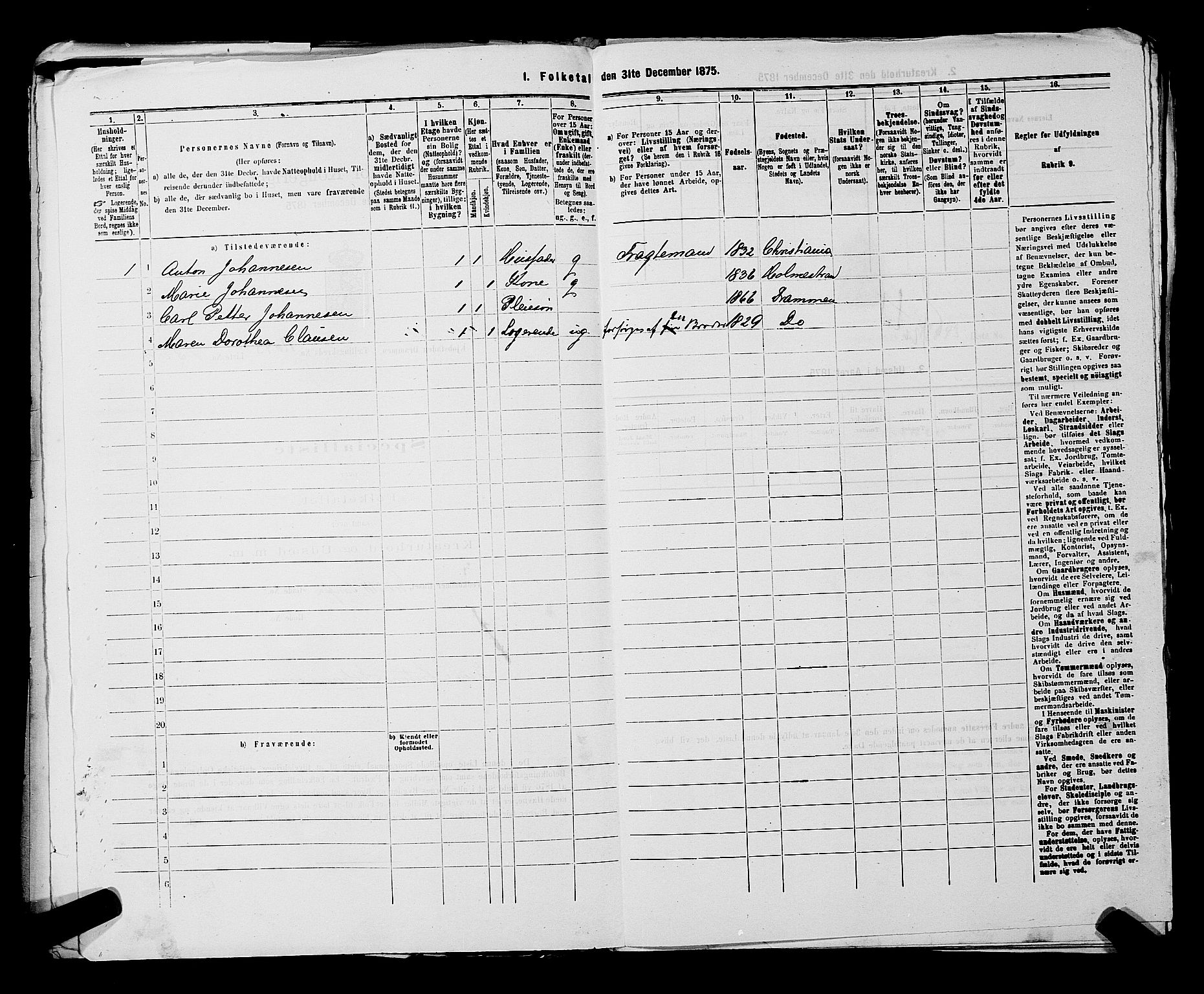 SAKO, 1875 census for 0602 Drammen, 1875, p. 3544