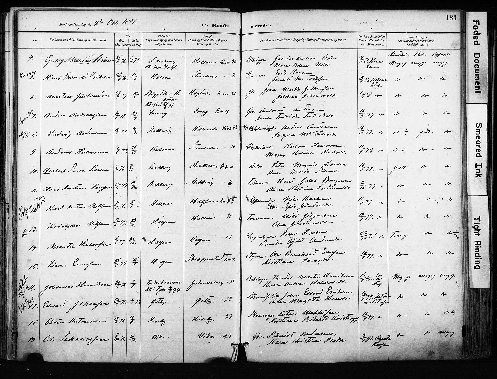 Tjølling kirkebøker, AV/SAKO-A-60/F/Fa/L0009: Parish register (official) no. 9, 1887-1905, p. 183