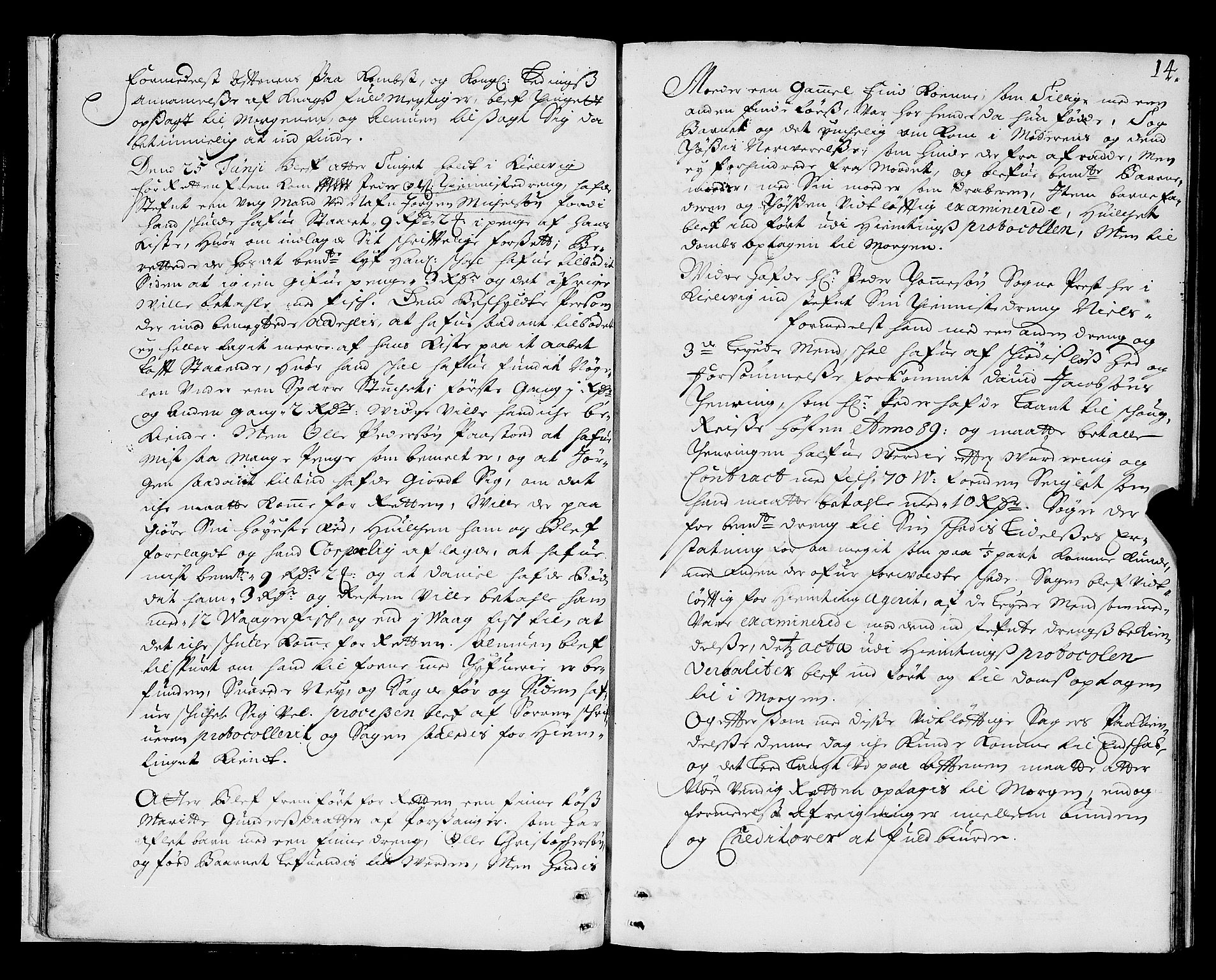 Nordland og Finnmarks lagstol, AV/SAT-A-5608/X/L0004: Justisprotokoll, 1688-1691, p. 13b-14a