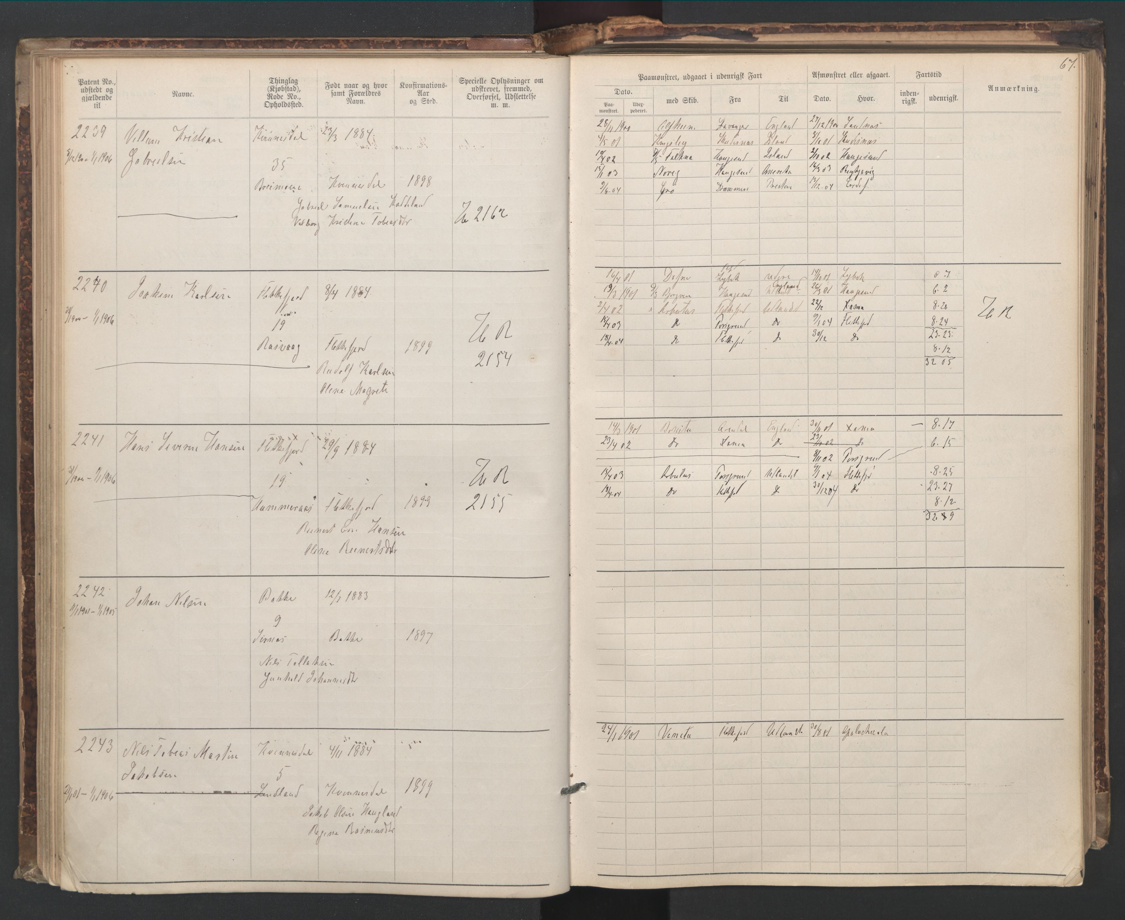 Flekkefjord mønstringskrets, AV/SAK-2031-0018/F/Fa/L0006: Annotasjonsrulle nr 1916-2964 med register, Æ-3, 1891-1948, p. 97