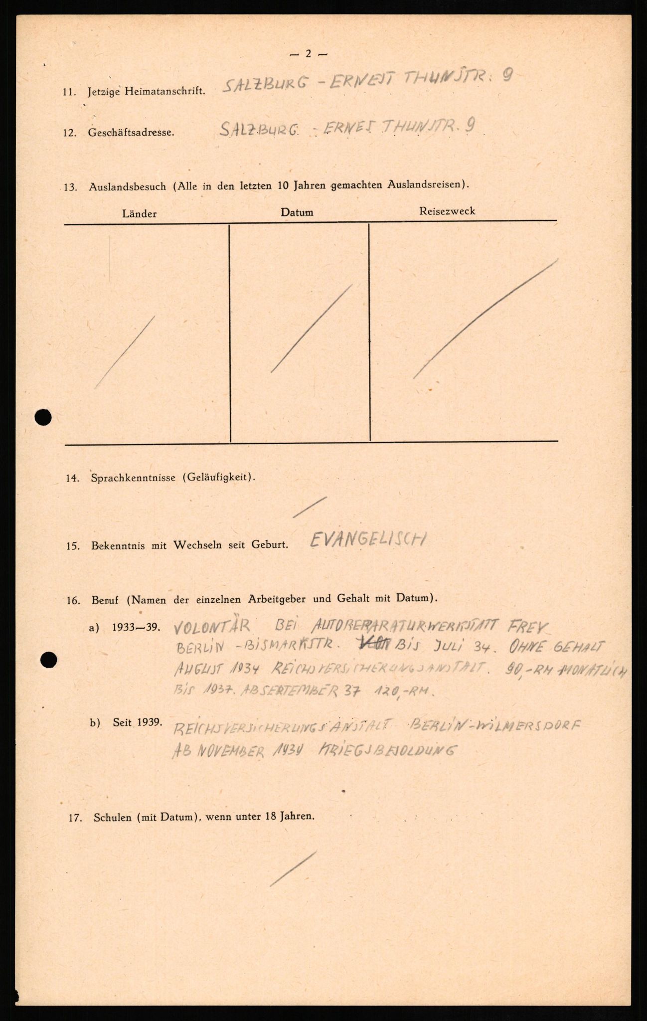 Forsvaret, Forsvarets overkommando II, AV/RA-RAFA-3915/D/Db/L0013: CI Questionaires. Tyske okkupasjonsstyrker i Norge. Tyskere., 1945-1946, p. 159