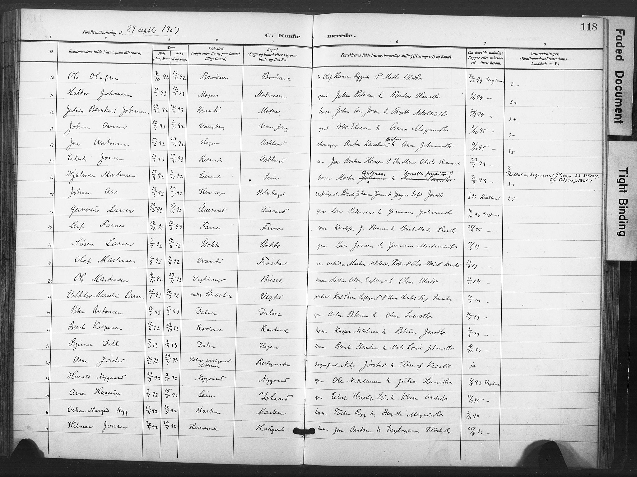 Ministerialprotokoller, klokkerbøker og fødselsregistre - Nord-Trøndelag, SAT/A-1458/713/L0122: Parish register (official) no. 713A11, 1899-1910, p. 118
