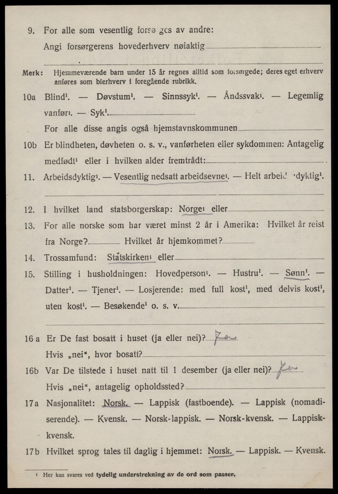 SAT, 1920 census for Ålen, 1920, p. 3373