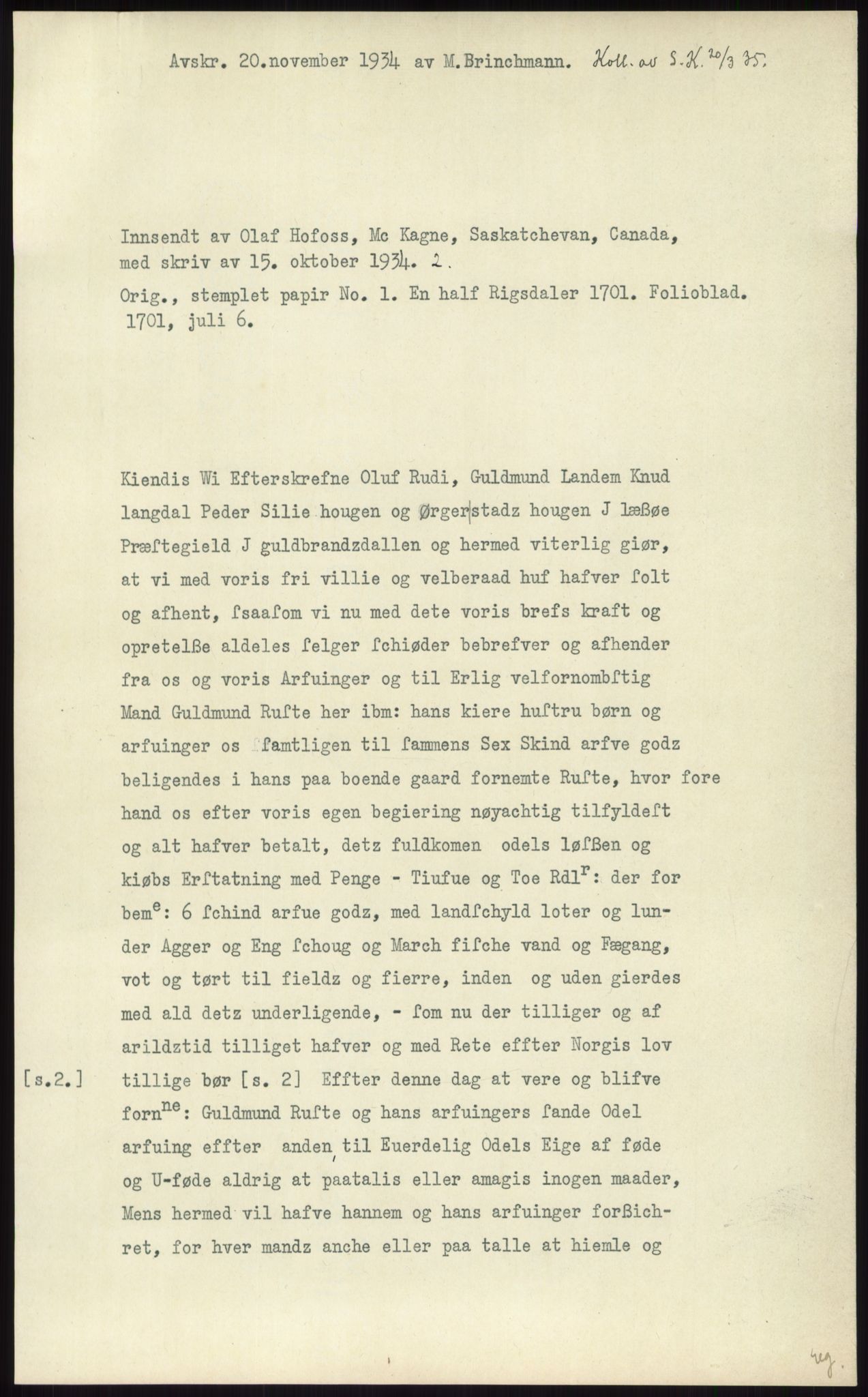 Samlinger til kildeutgivelse, Diplomavskriftsamlingen, RA/EA-4053/H/Ha, p. 2938