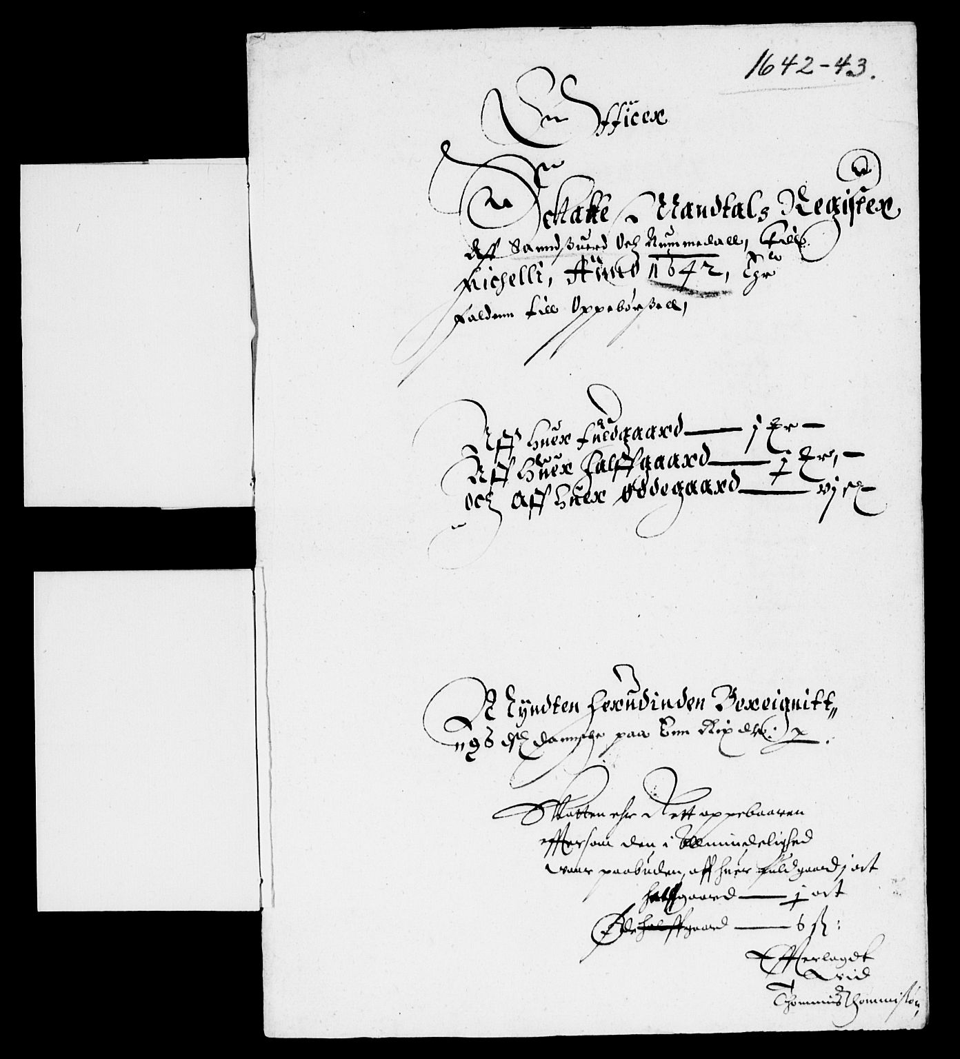 Rentekammeret inntil 1814, Reviderte regnskaper, Lensregnskaper, RA/EA-5023/R/Rb/Rbn/L0002: Numedal og Sandsvær len, 1638-1643