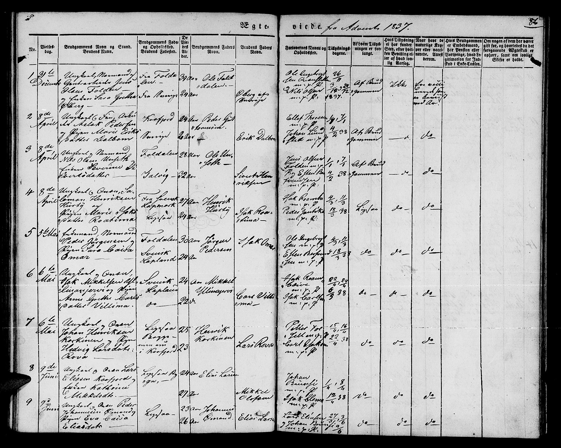 Talvik sokneprestkontor, AV/SATØ-S-1337/H/Ha/L0015kirke: Parish register (official) no. 15, 1837-1847, p. 86