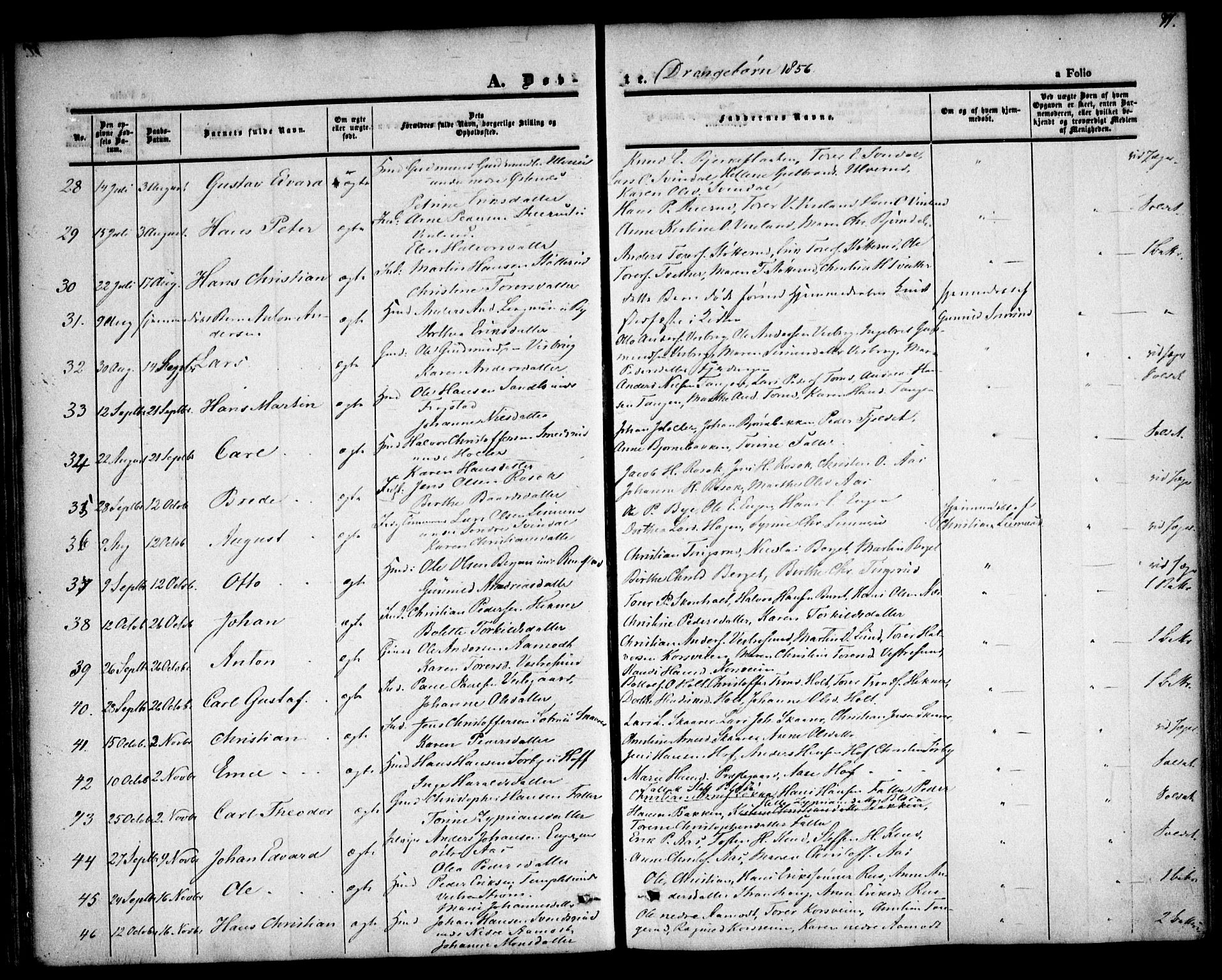 Fet prestekontor Kirkebøker, SAO/A-10370a/F/Fa/L0010: Parish register (official) no. I 10, 1847-1859, p. 71