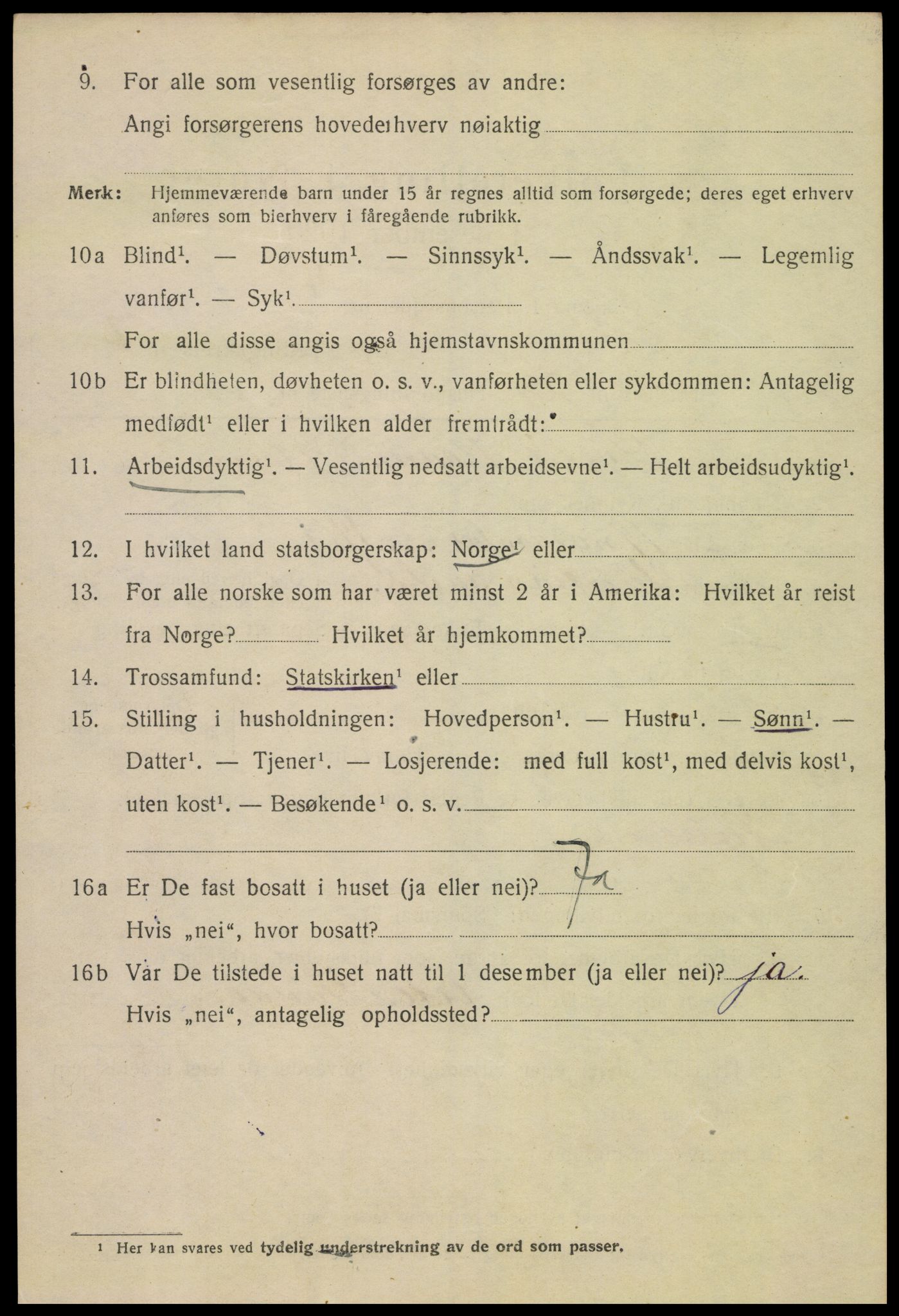 SAK, 1920 census for Kristiansand, 1920, p. 20548