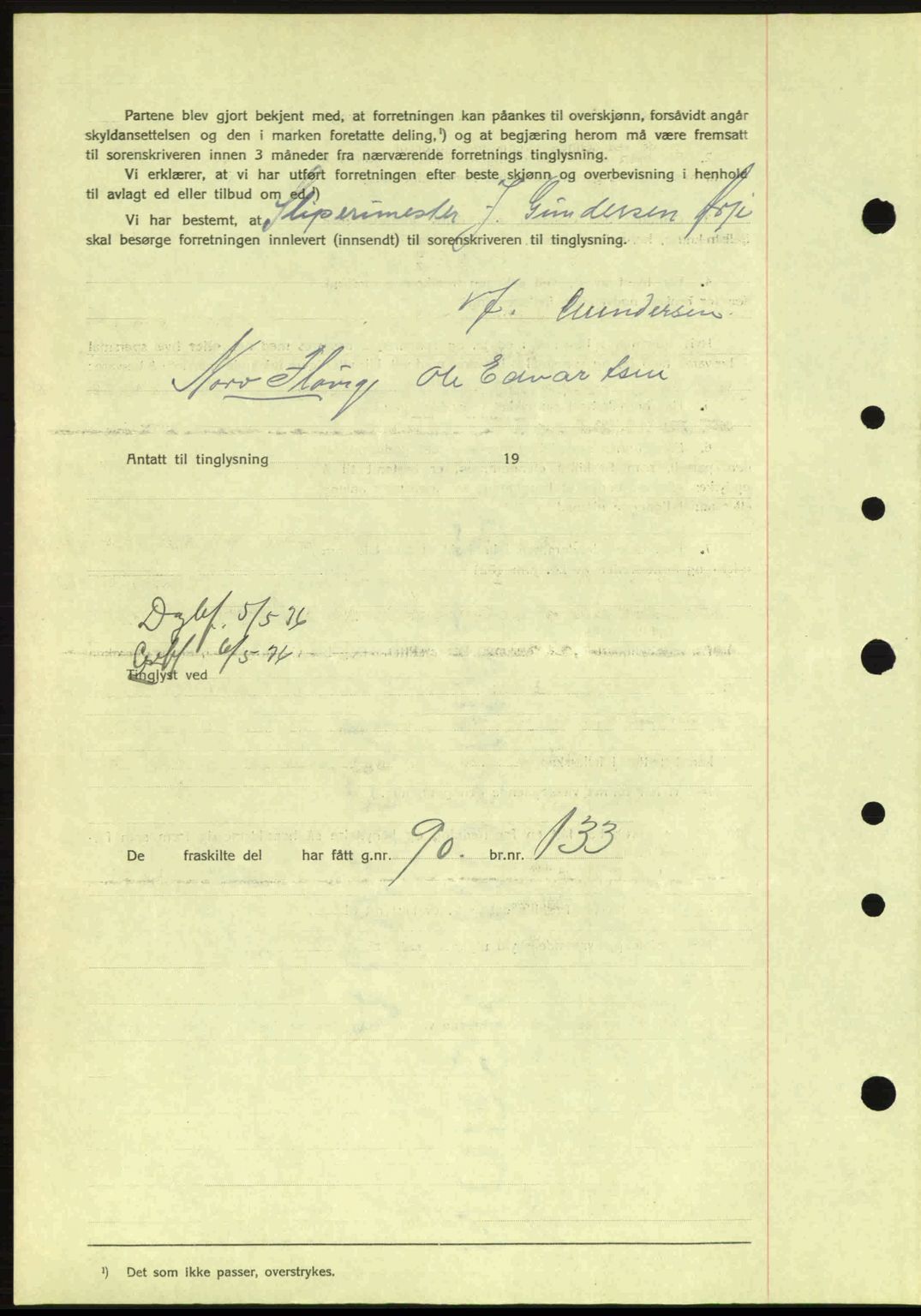 Idd og Marker sorenskriveri, AV/SAO-A-10283/G/Gb/Gbb/L0001: Mortgage book no. A1, 1936-1937, Diary no: : 455/1936