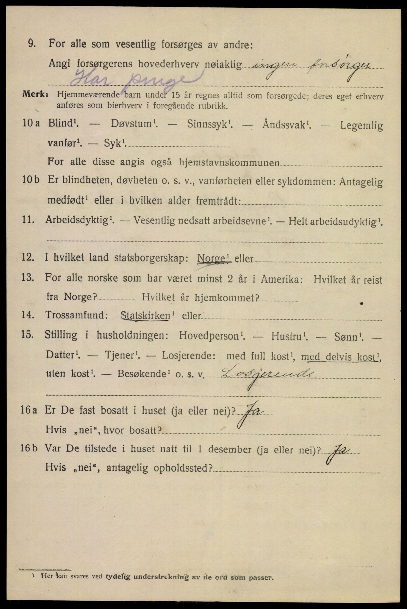 SAKO, 1920 census for Notodden, 1920, p. 7563