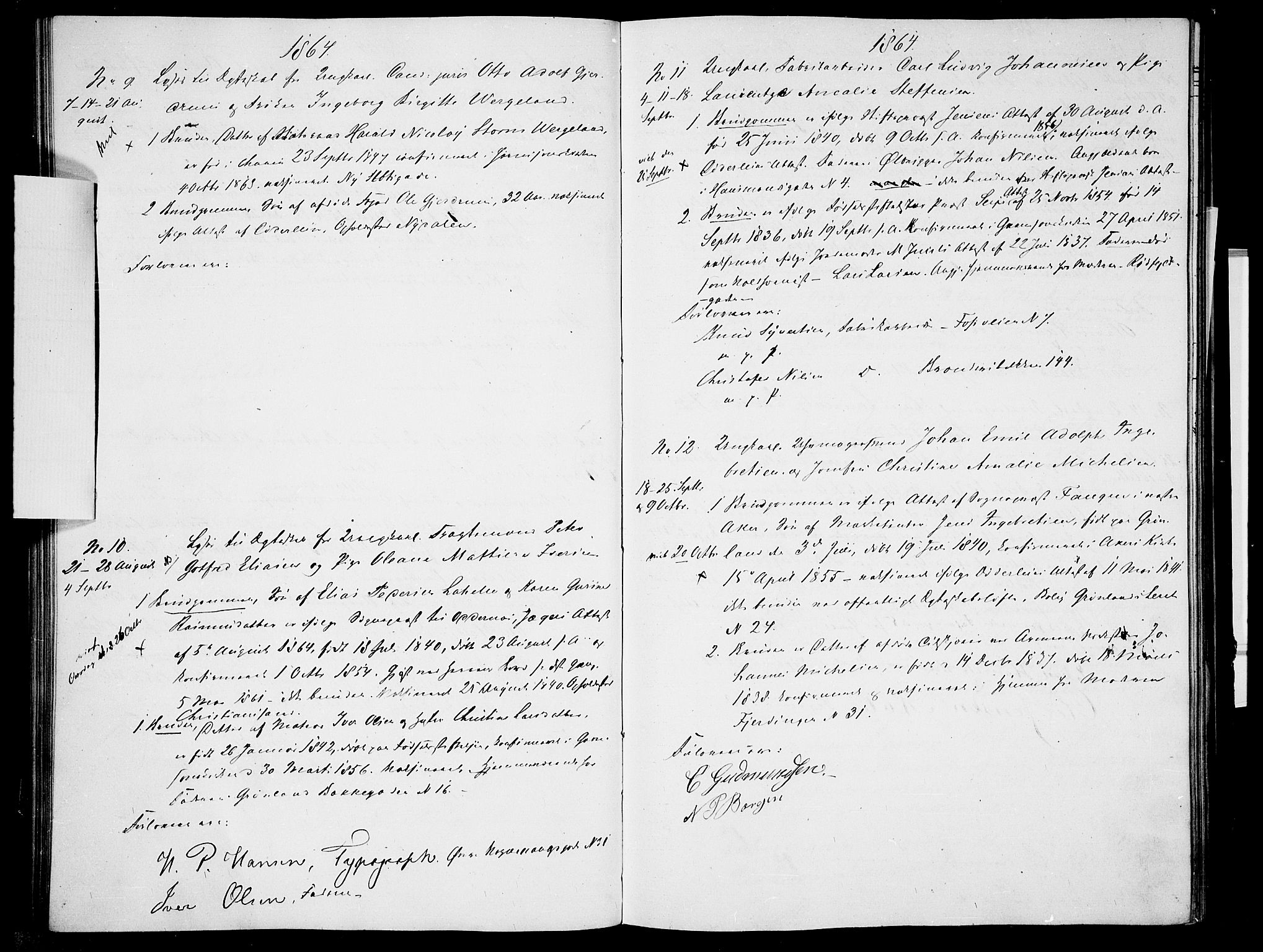 Garnisonsmenigheten Kirkebøker, AV/SAO-A-10846/H/Ha/L0006: Banns register no. I 6, 1856-1872
