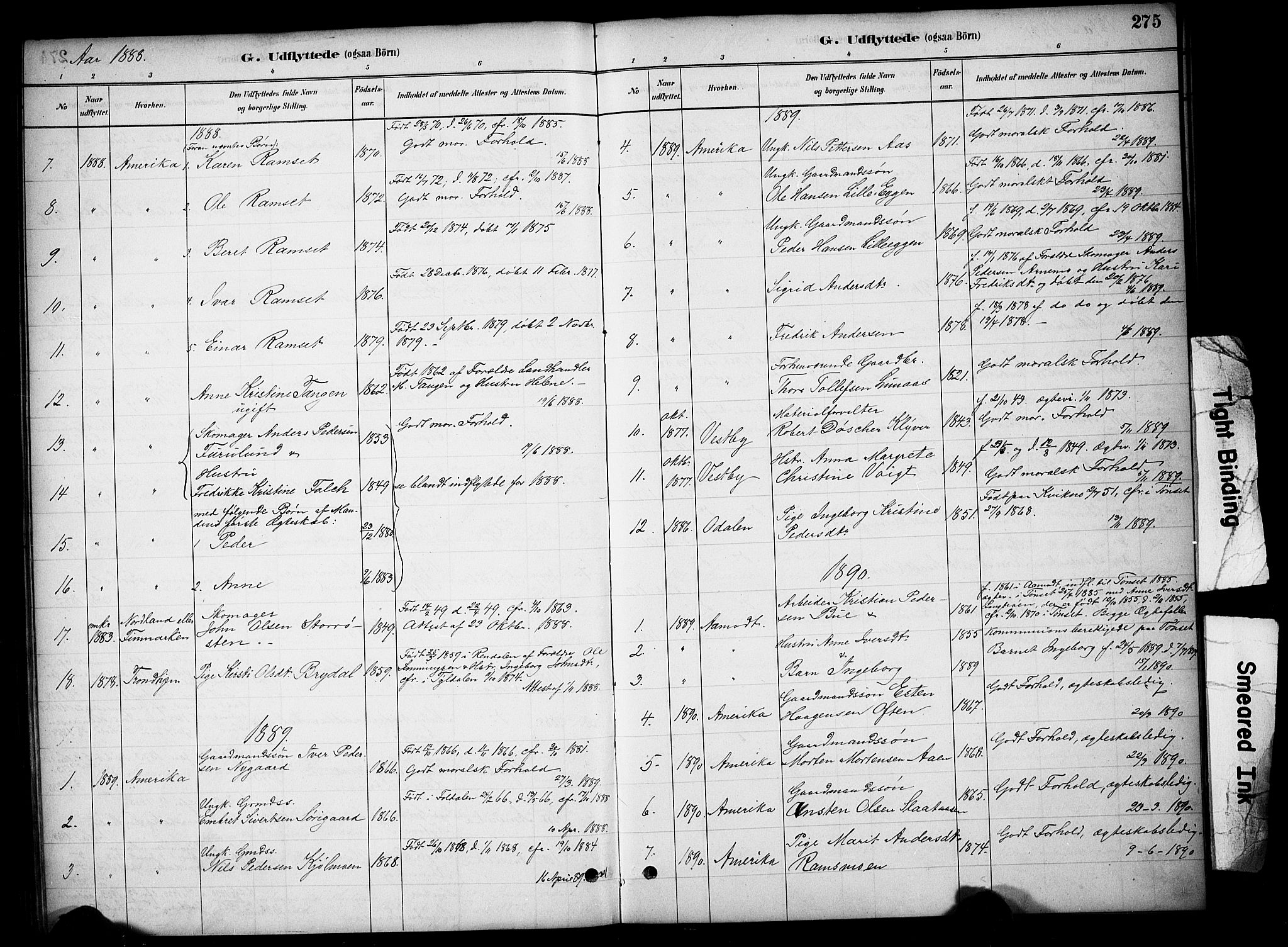 Tynset prestekontor, AV/SAH-PREST-058/H/Ha/Hab/L0006: Parish register (copy) no. 6, 1880-1899, p. 275