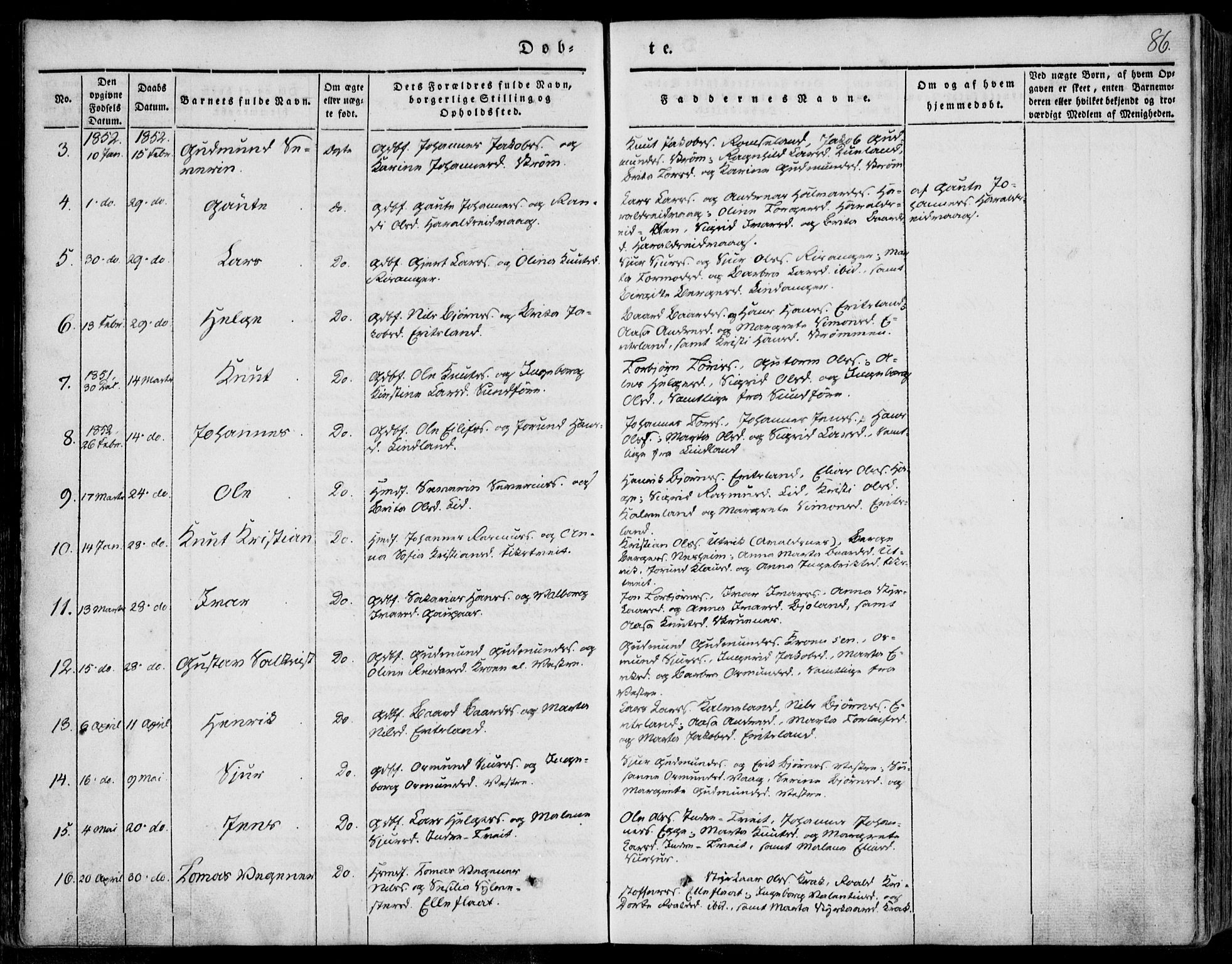 Skjold sokneprestkontor, AV/SAST-A-101847/H/Ha/Haa/L0006: Parish register (official) no. A 6.1, 1835-1858, p. 86