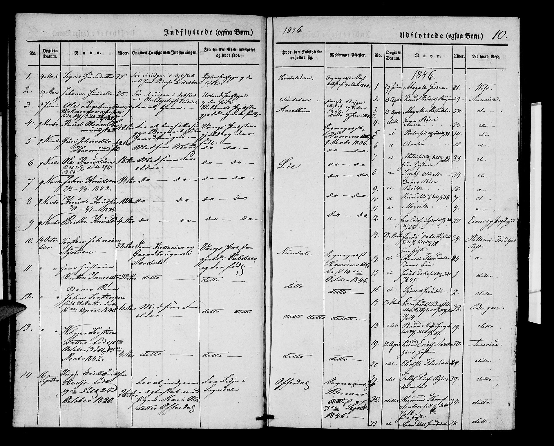 Lærdal sokneprestembete, SAB/A-81201: Parish register (official) no. A 10, 1837-1851, p. 10