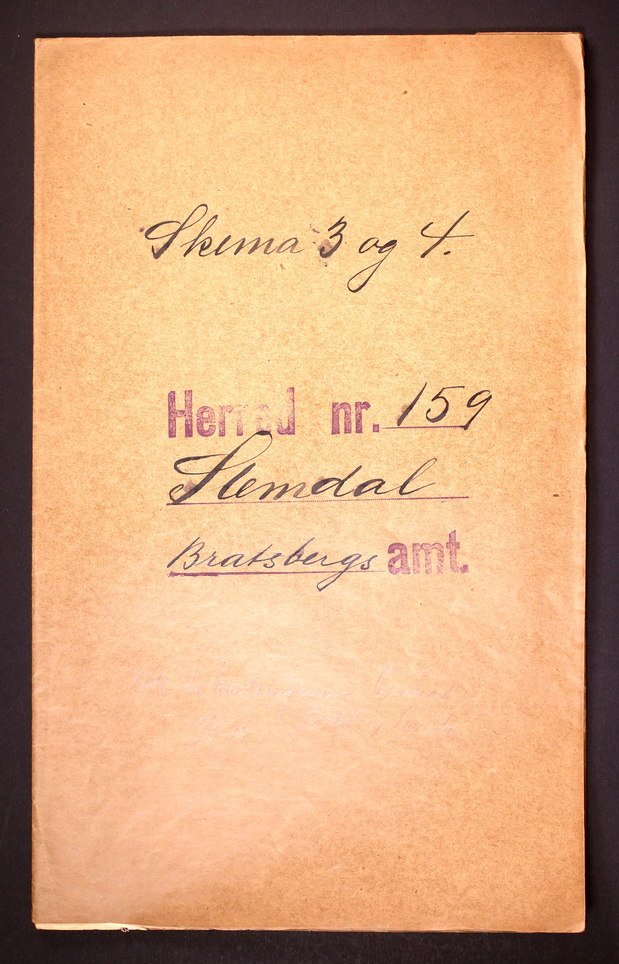 RA, 1910 census for Slemdal, 1910, p. 1