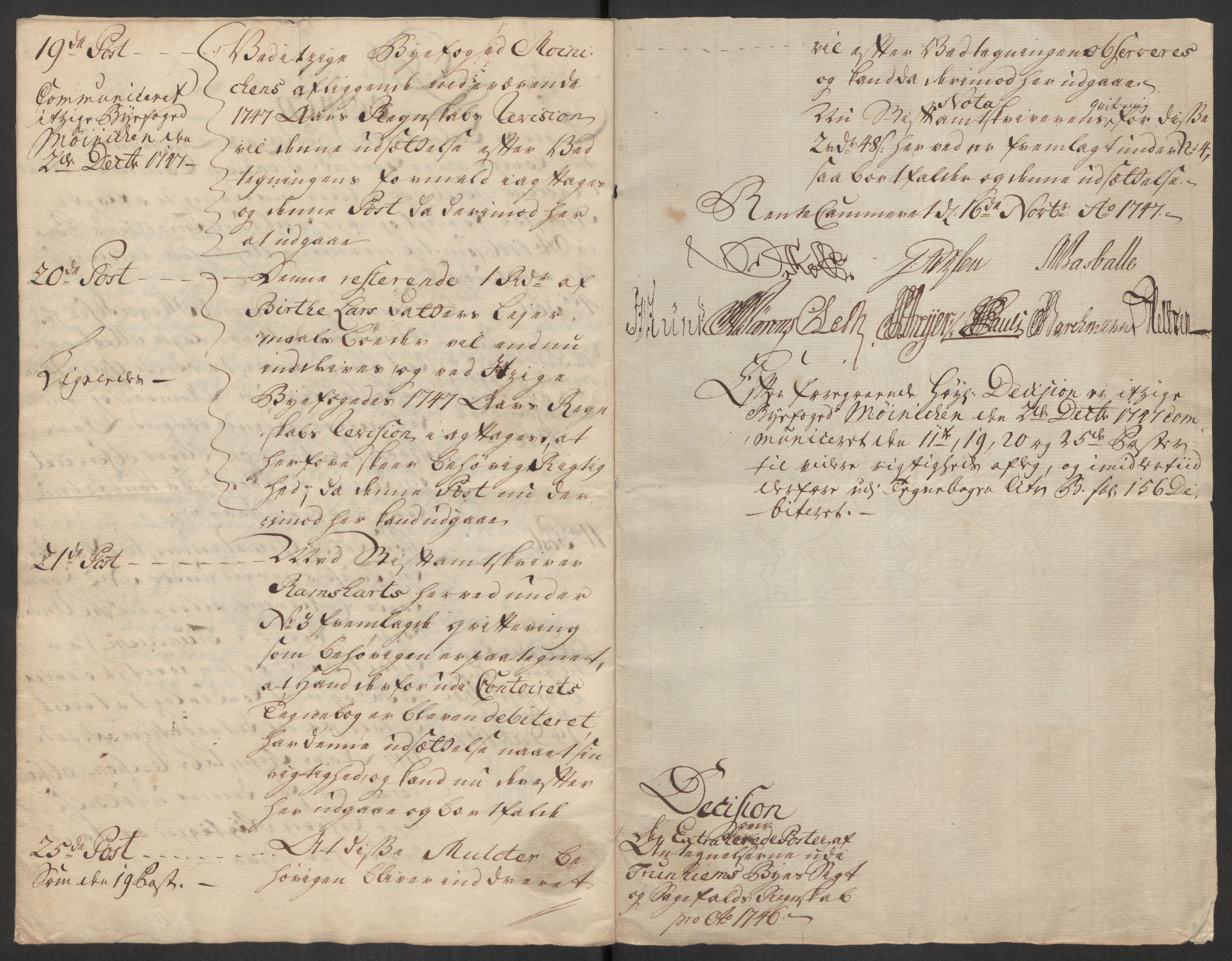 Rentekammeret inntil 1814, Reviderte regnskaper, Byregnskaper, AV/RA-EA-4066/R/Rs/L0541: [S22] Sikt og sakefall, 1743-1746, p. 414