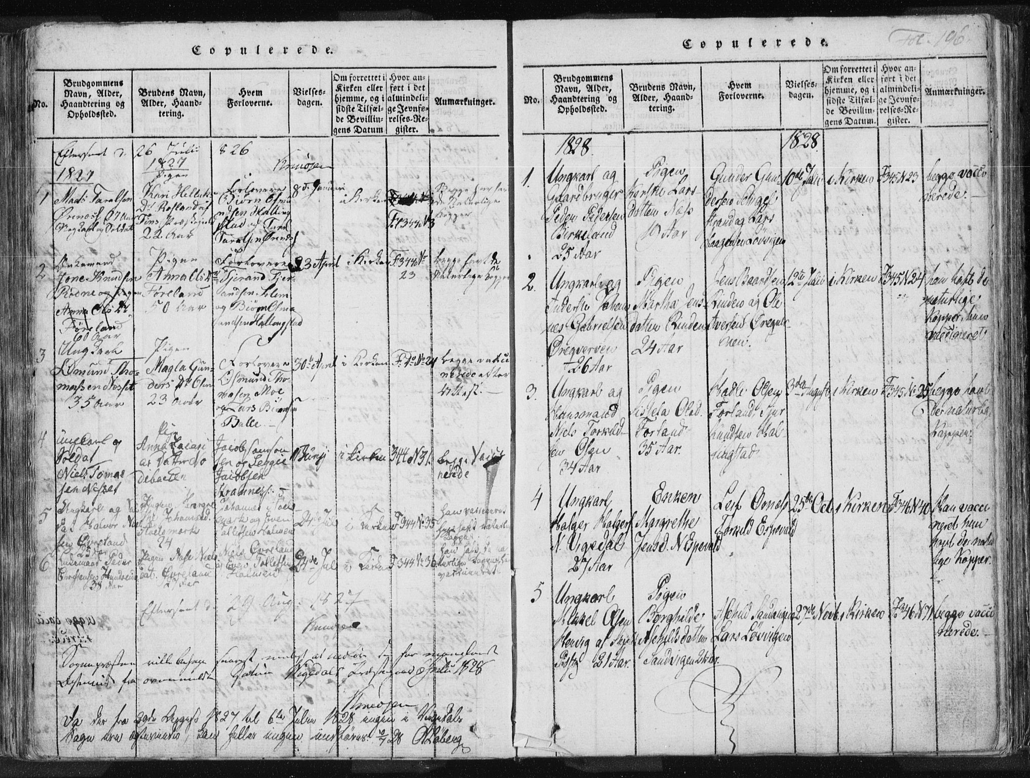 Vikedal sokneprestkontor, AV/SAST-A-101840/01/IV: Parish register (official) no. A 3, 1817-1850, p. 196