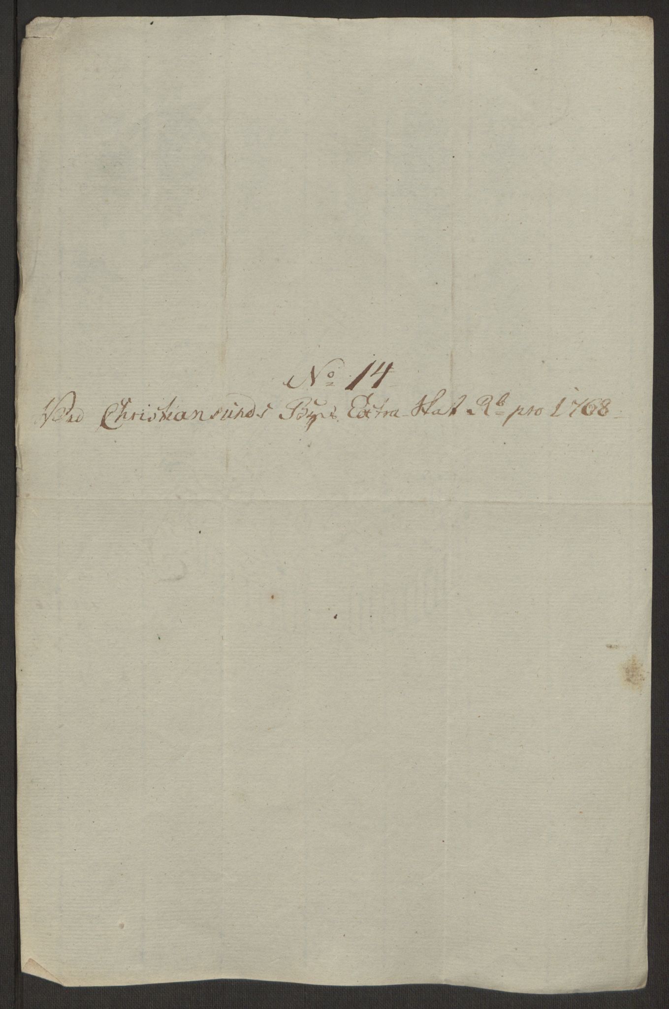 Rentekammeret inntil 1814, Reviderte regnskaper, Byregnskaper, AV/RA-EA-4066/R/Rr/L0495/0004: [R1] Kontribusjonsregnskap / Ekstraskatt, 1762-1772, p. 208