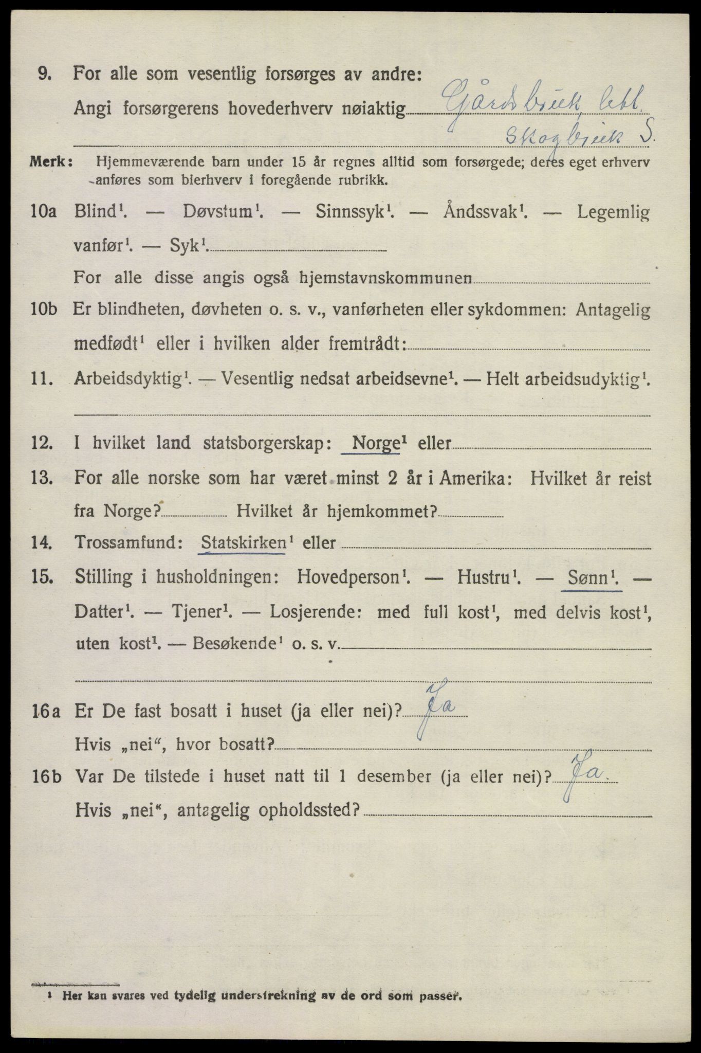 SAKO, 1920 census for Lardal, 1920, p. 2644