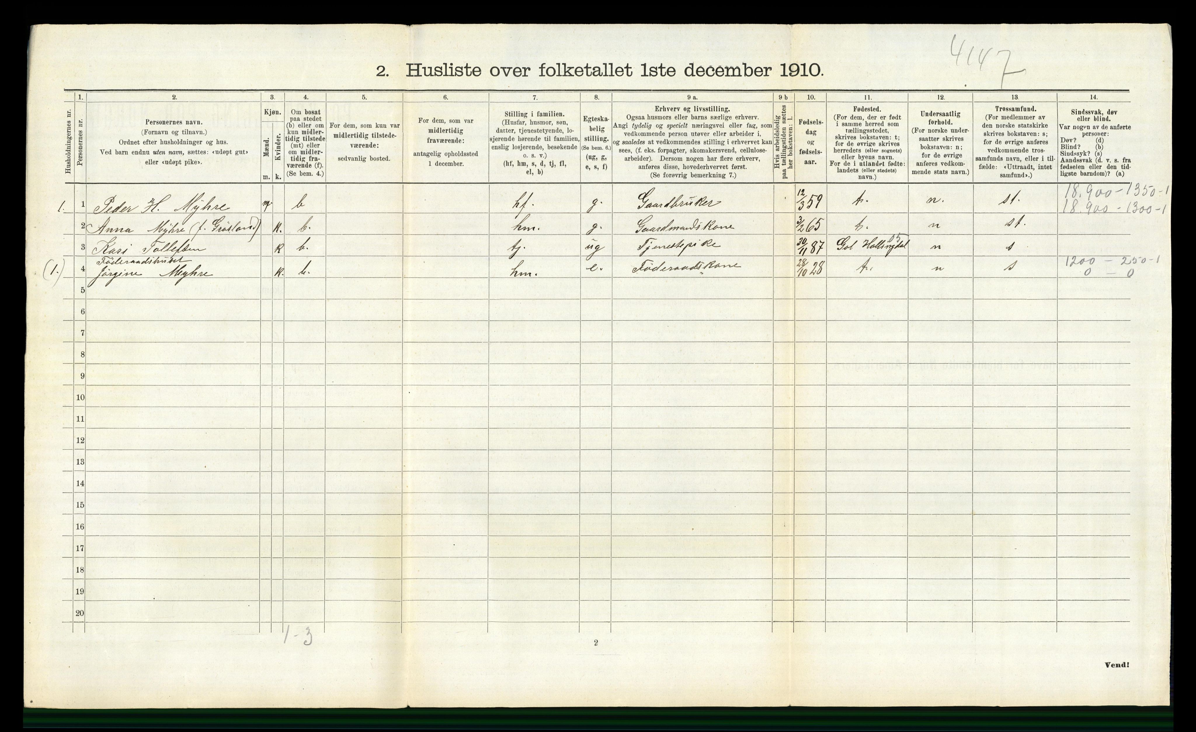 RA, 1910 census for Øvre Eiker, 1910, p. 1962