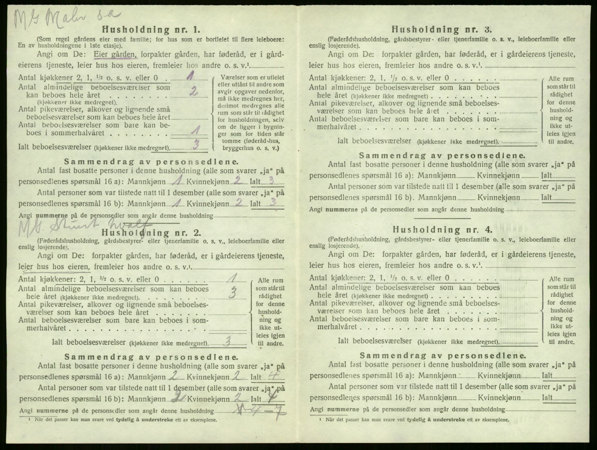 SAKO, 1920 census for Sandeherred, 1920, p. 1462