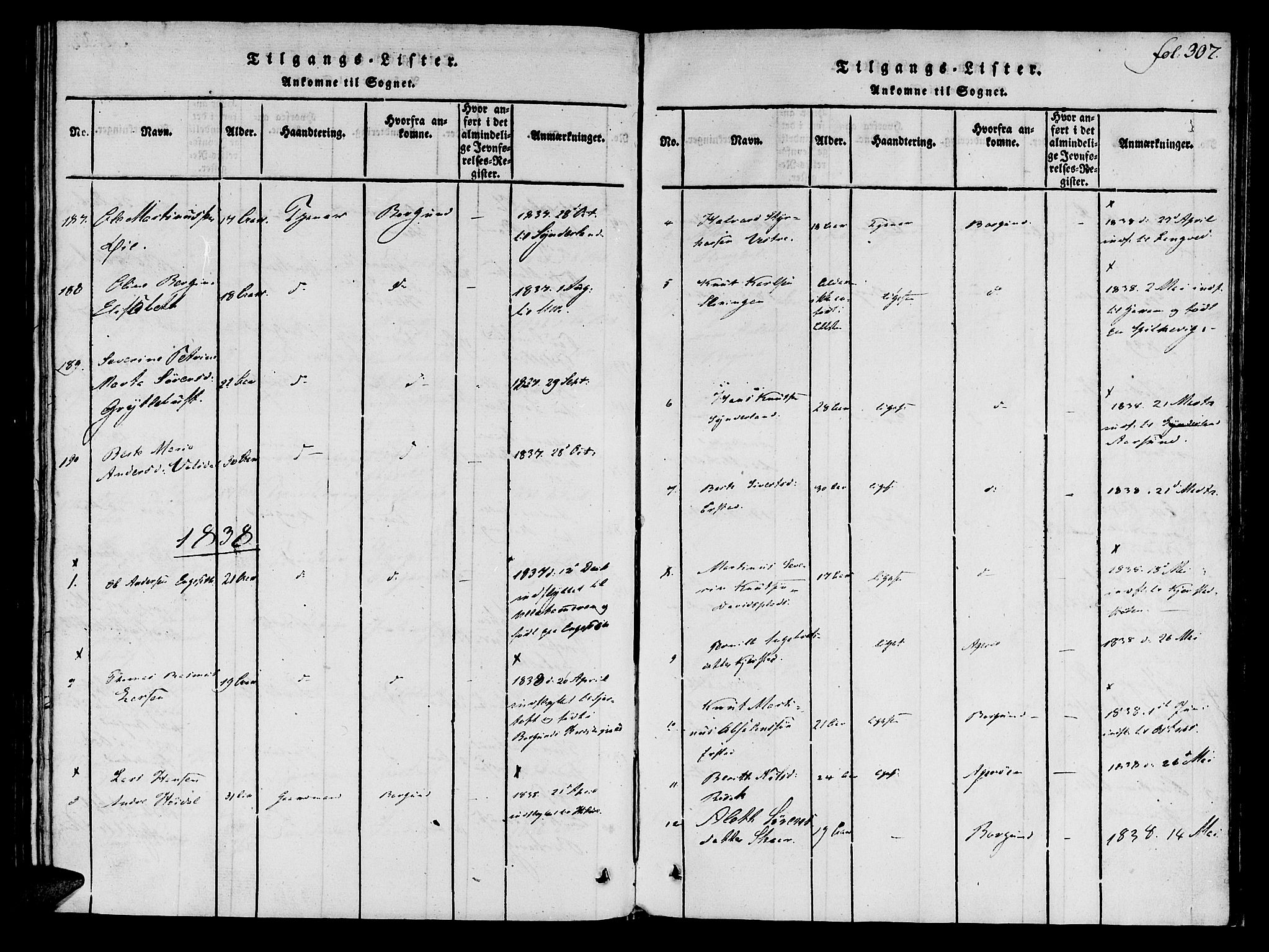 Ministerialprotokoller, klokkerbøker og fødselsregistre - Møre og Romsdal, AV/SAT-A-1454/536/L0495: Parish register (official) no. 536A04, 1818-1847, p. 307