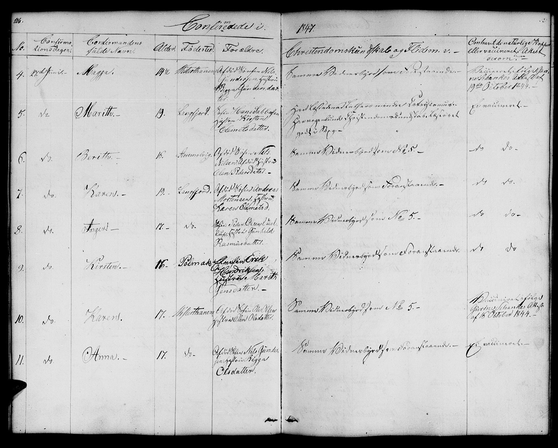 Nesseby sokneprestkontor, AV/SATØ-S-1330/H/Hb/L0005klokker: Parish register (copy) no. 5, 1846-1852, p. 106-107