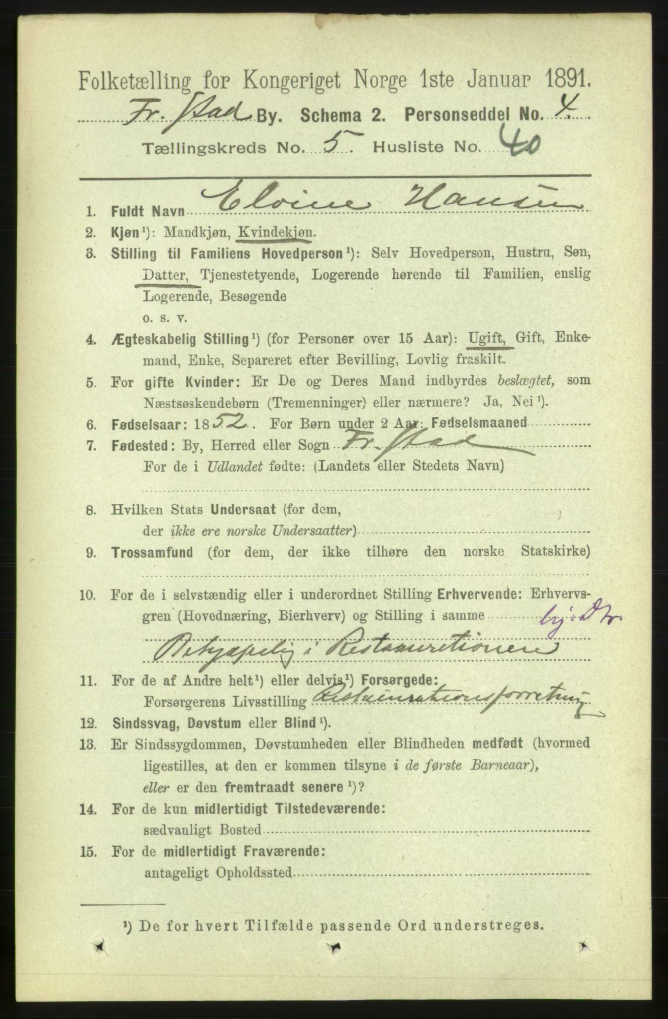 RA, 1891 census for 0103 Fredrikstad, 1891, p. 7180