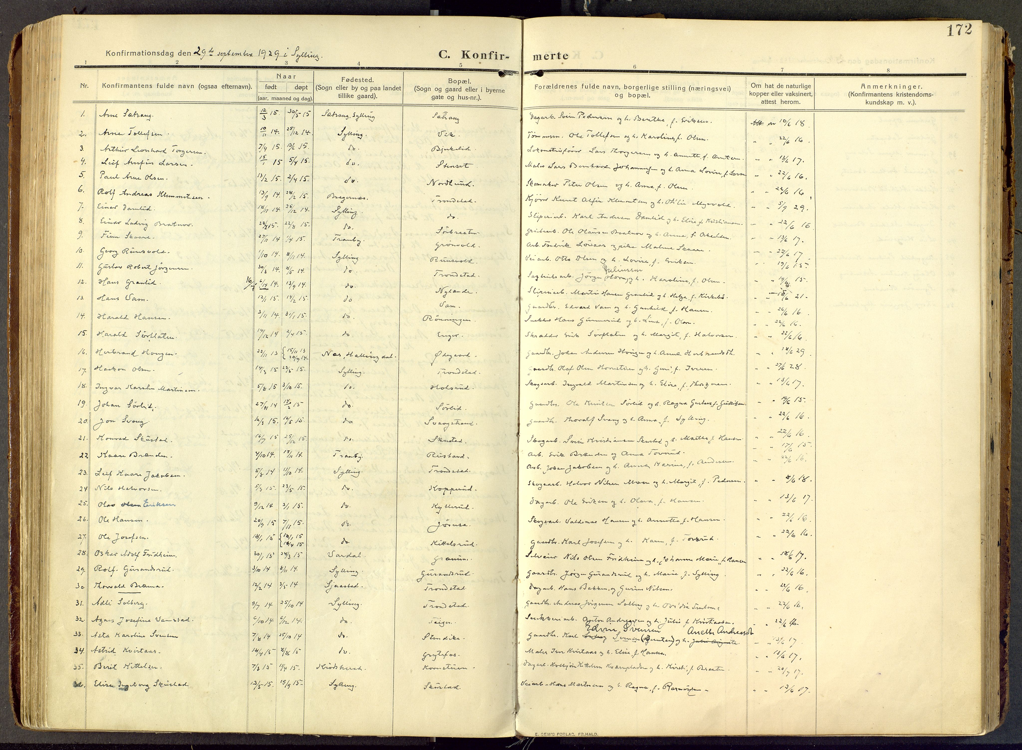 Parish register (official) no. III 1, 1910-1936, p. 172