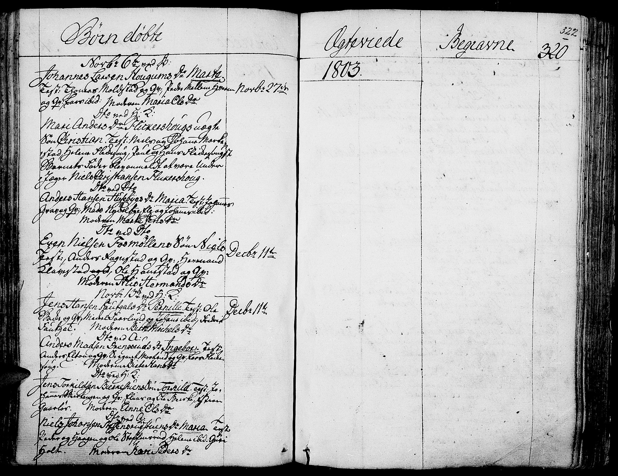 Toten prestekontor, AV/SAH-PREST-102/H/Ha/Haa/L0007: Parish register (official) no. 7, 1794-1809, p. 322