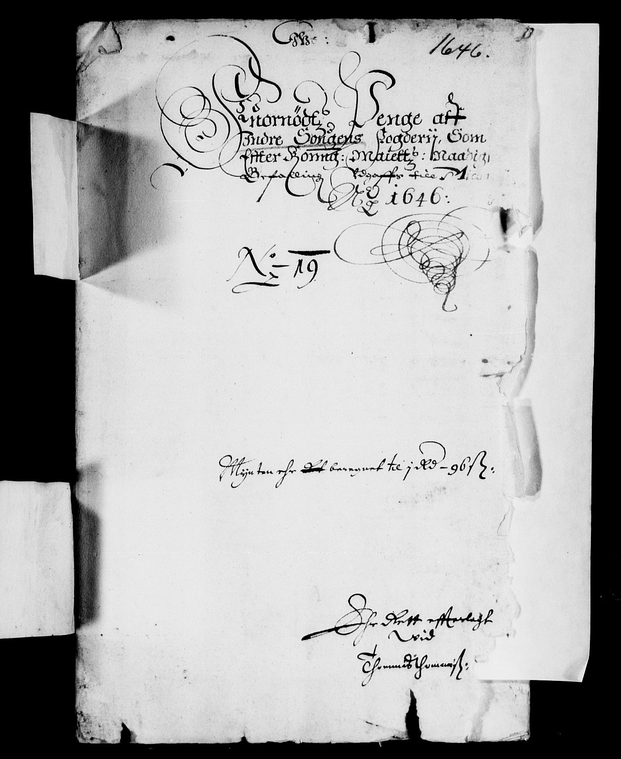 Rentekammeret inntil 1814, Reviderte regnskaper, Lensregnskaper, AV/RA-EA-5023/R/Rb/Rbt/L0107: Bergenhus len, 1646