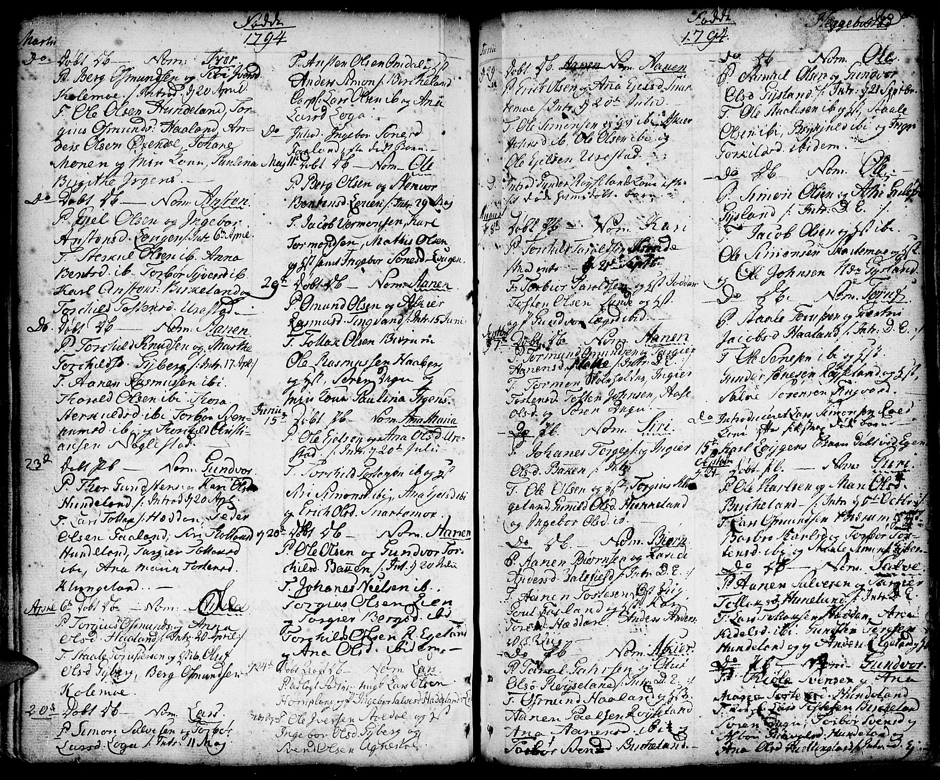 Hægebostad sokneprestkontor, AV/SAK-1111-0024/F/Fa/Faa/L0001: Parish register (official) no. A 1 /1, 1760-1820, p. 60