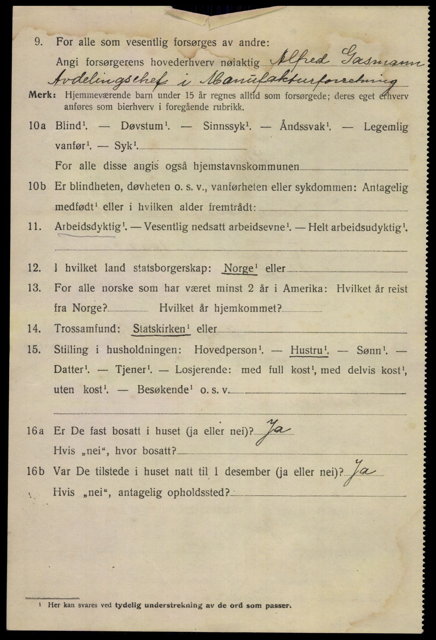 SAKO, 1920 census for Skien, 1920, p. 21827