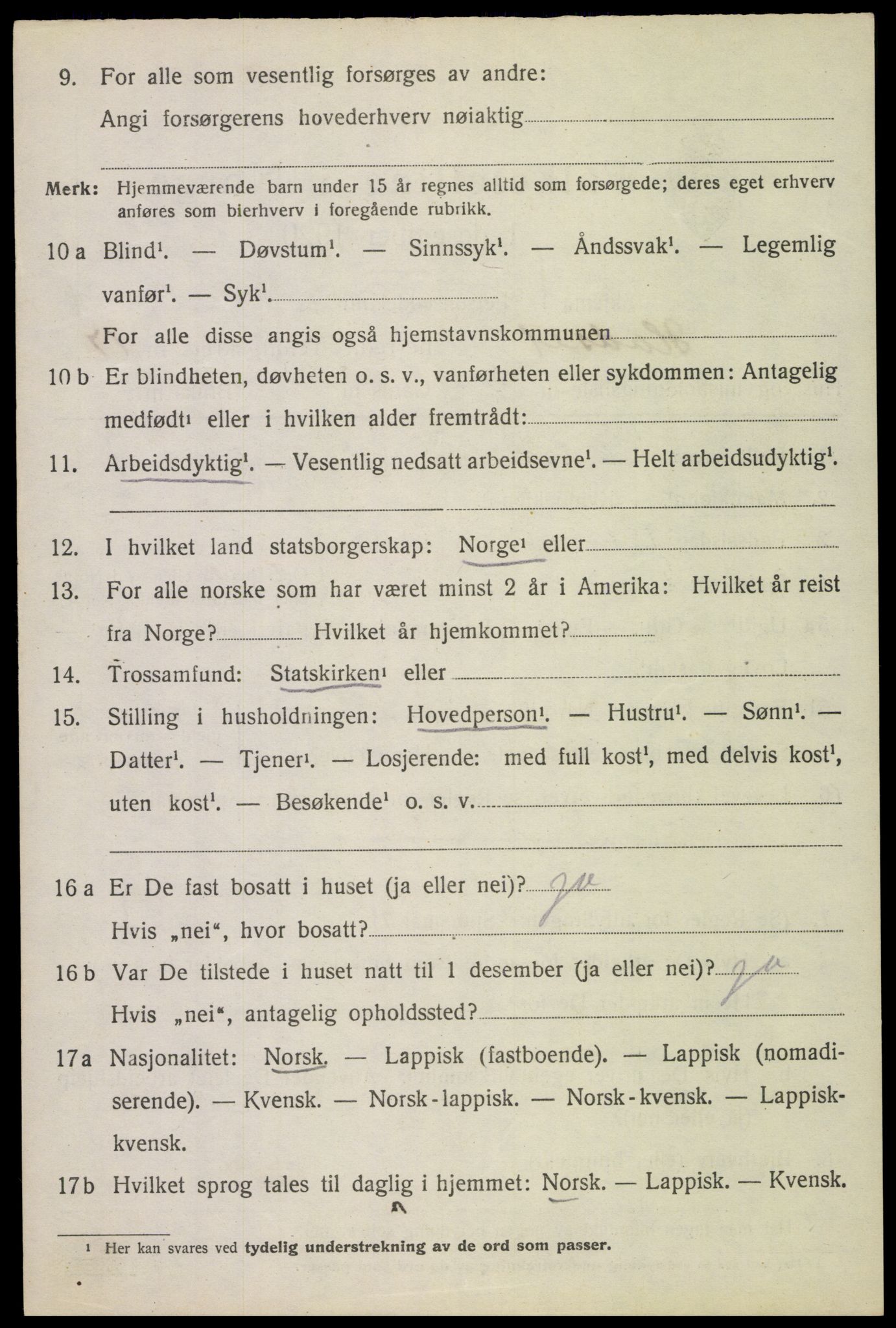 SAT, 1920 census for Hadsel, 1920, p. 15755