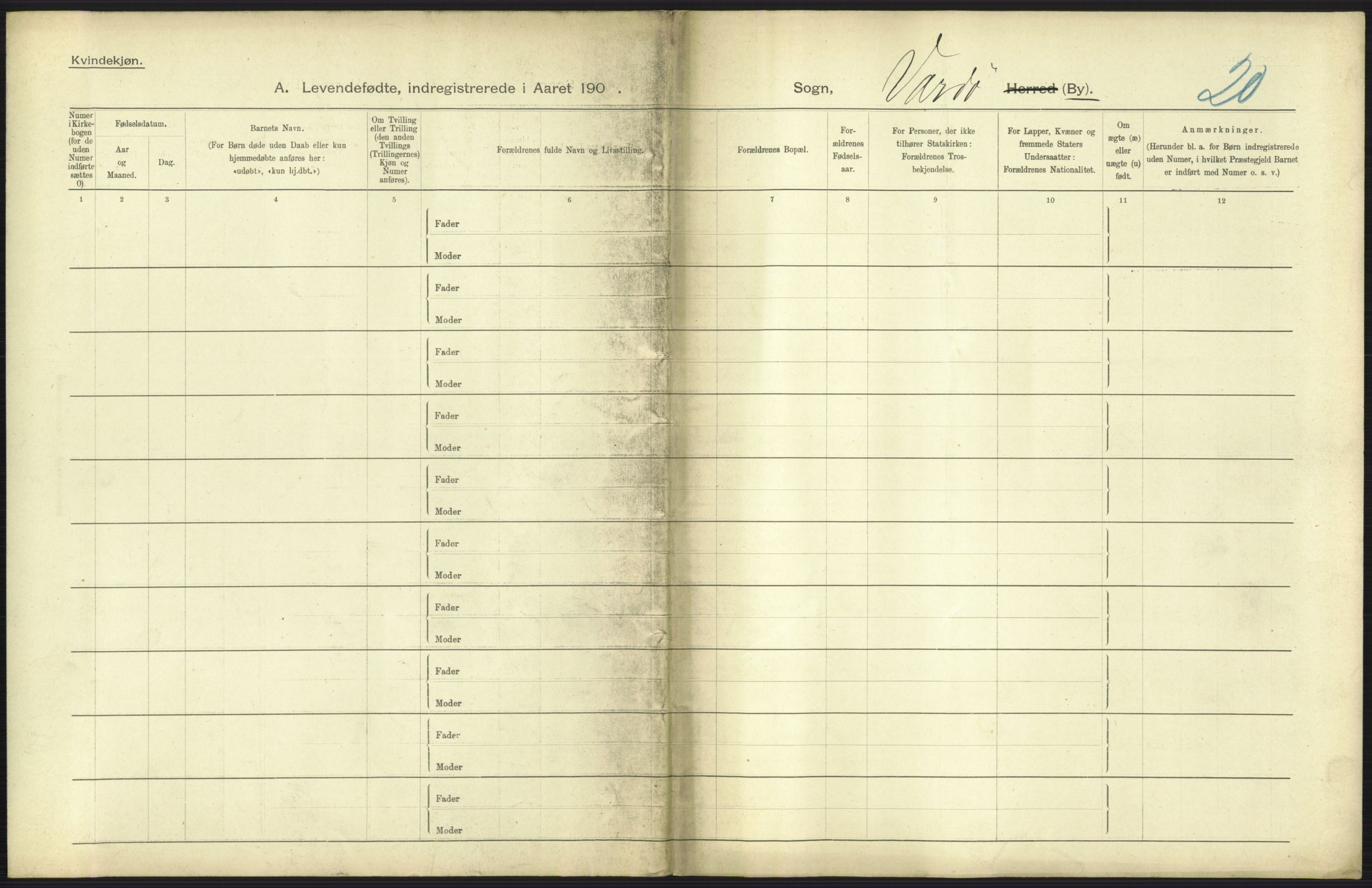 Statistisk sentralbyrå, Sosiodemografiske emner, Befolkning, AV/RA-S-2228/D/Df/Dfa/Dfaa/L0022: Finnmarkens amt: Fødte, gifte, døde., 1903, p. 133