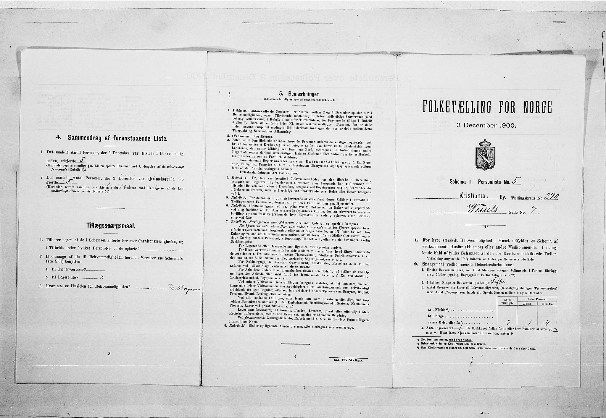 SAO, 1900 census for Kristiania, 1900, p. 111521