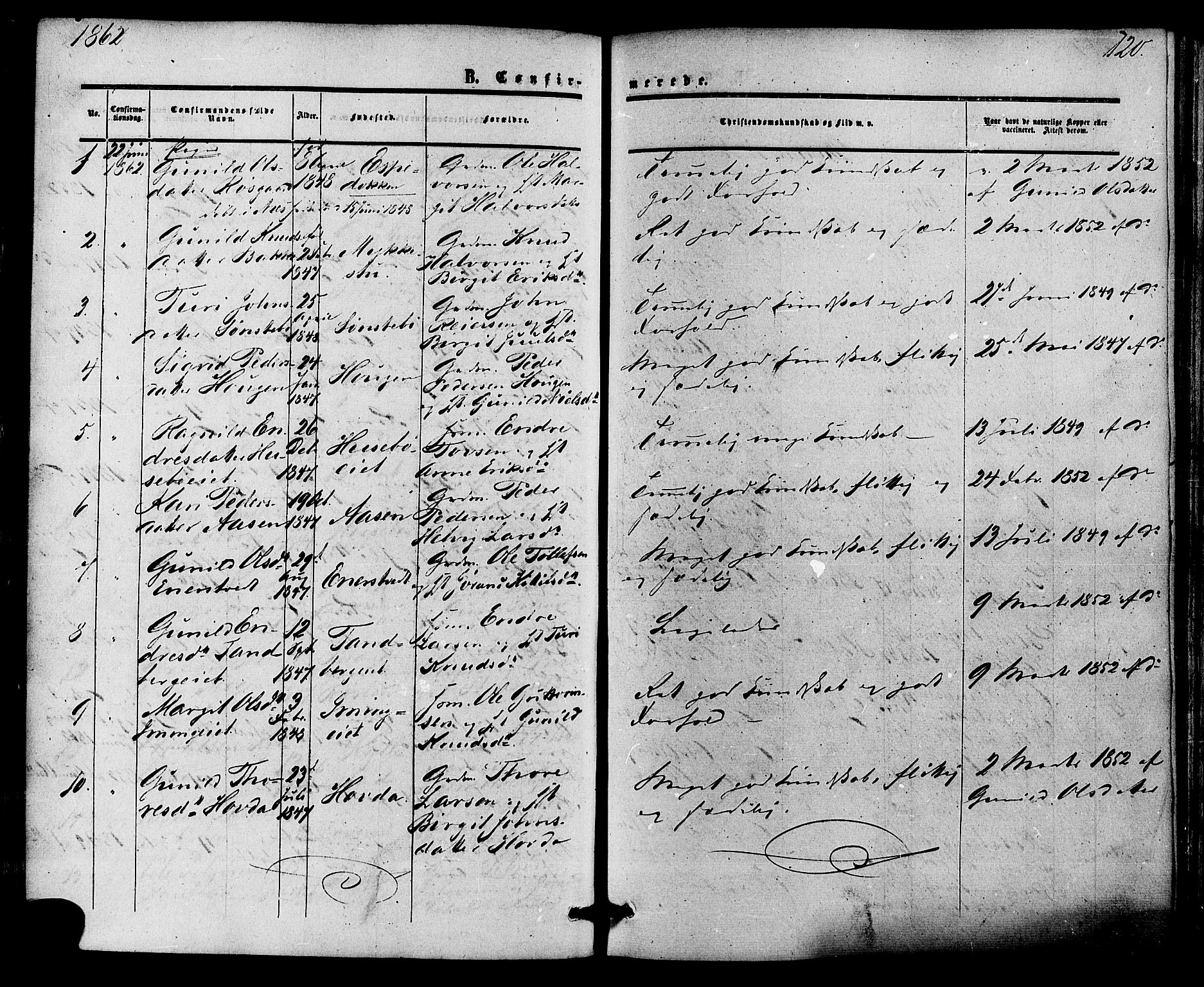 Nore kirkebøker, SAKO/A-238/F/Fa/L0003: Parish register (official) no. I 3, 1858-1866, p. 120