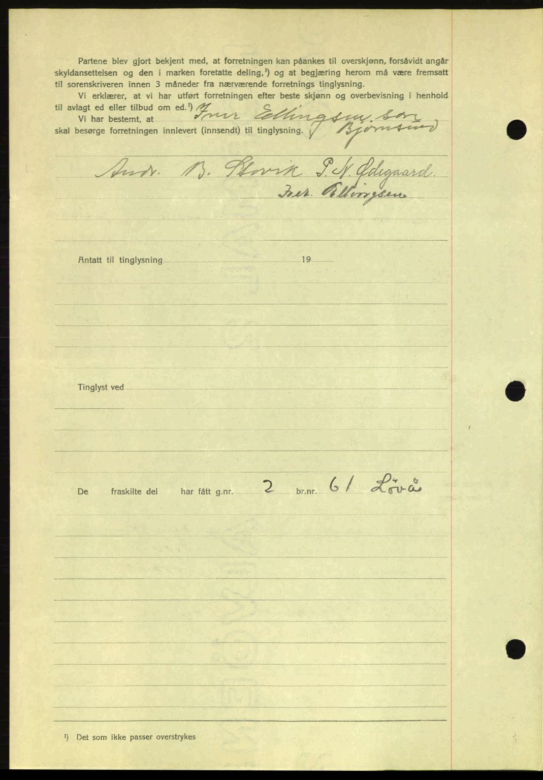 Romsdal sorenskriveri, SAT/A-4149/1/2/2C: Mortgage book no. A3, 1937-1937, Diary no: : 1060/1937