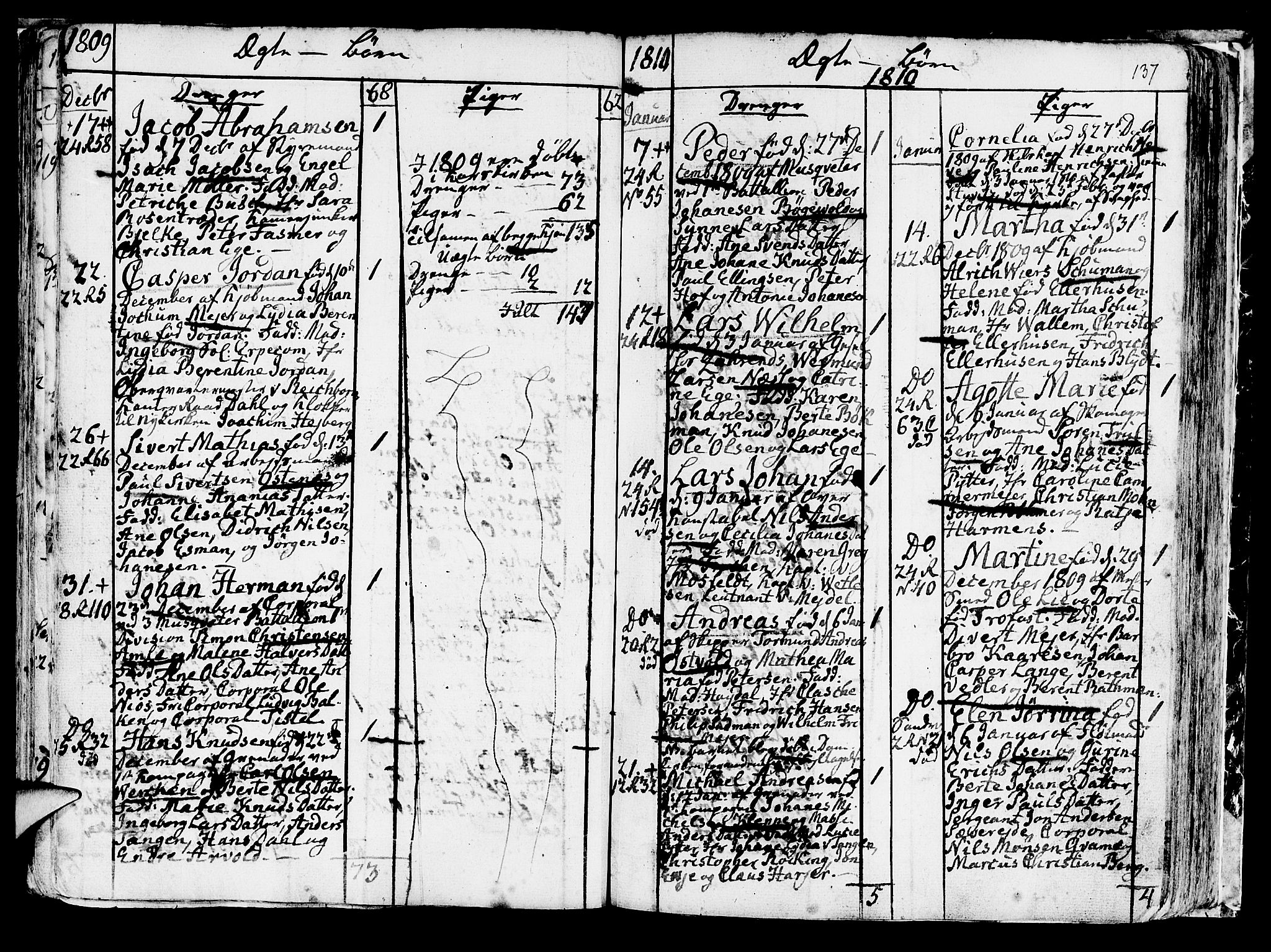 Korskirken sokneprestembete, SAB/A-76101/H/Haa/L0006: Parish register (official) no. A 6, 1790-1820, p. 137