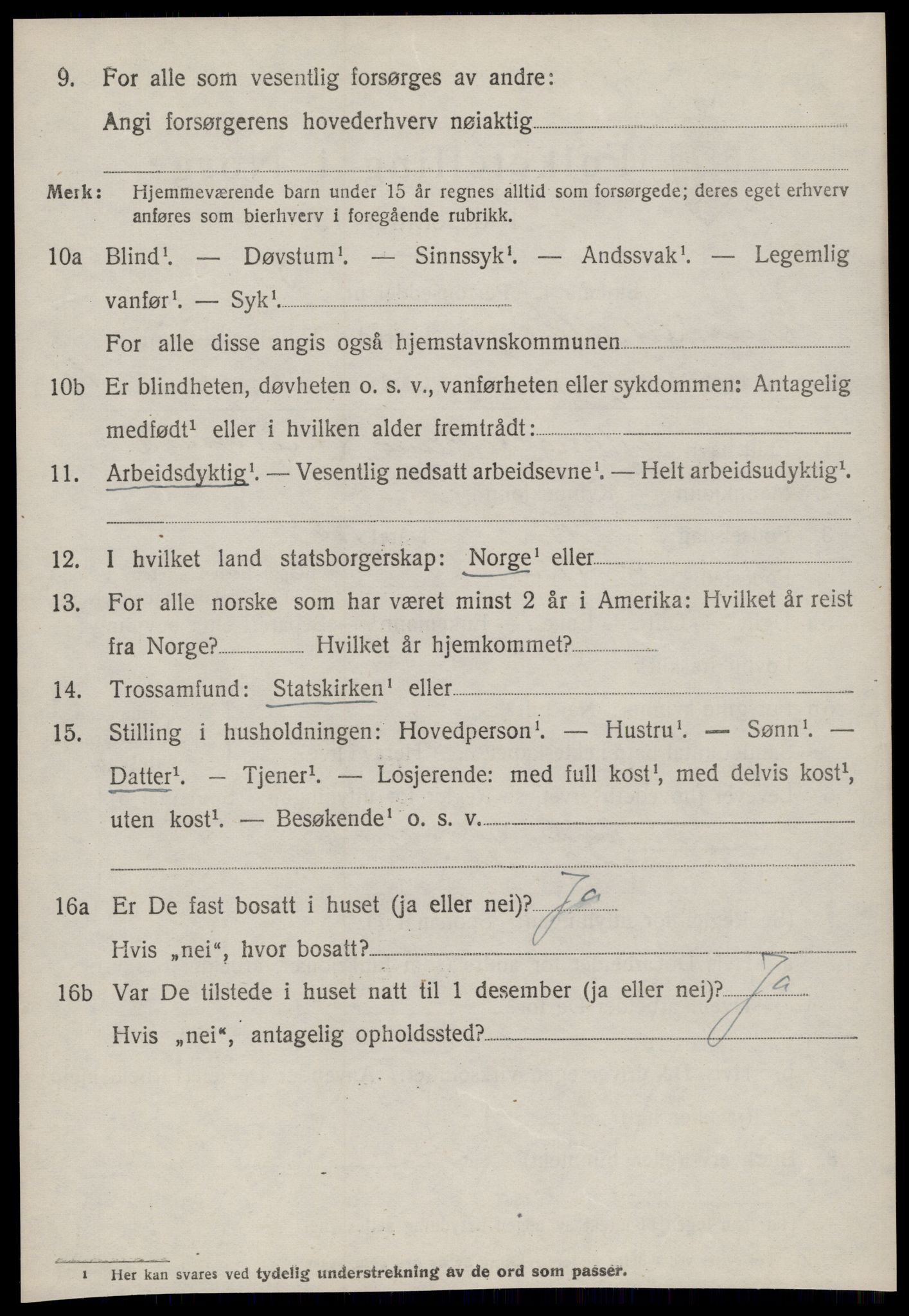 SAT, 1920 census for Bremsnes, 1920, p. 1506