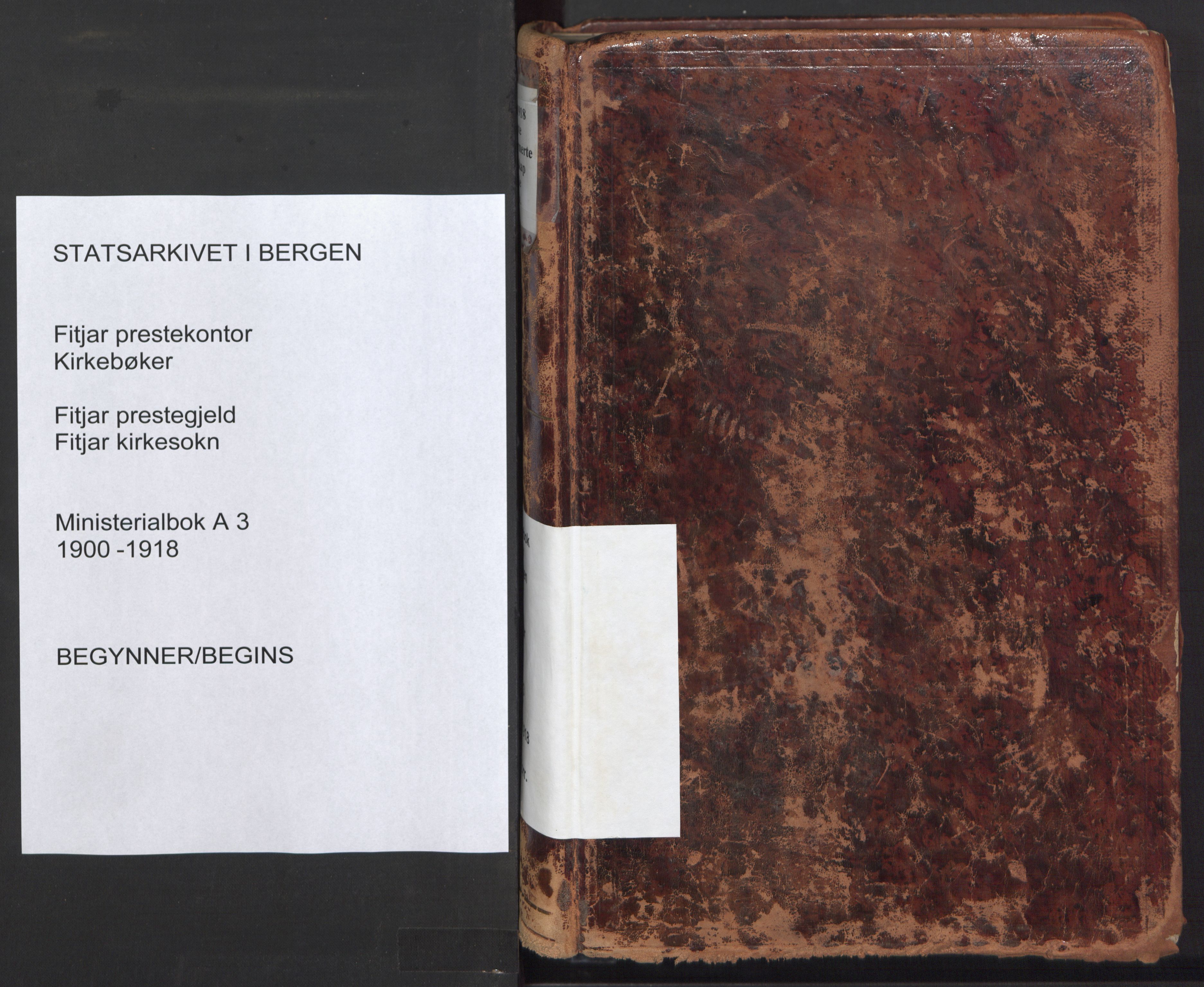 Fitjar sokneprestembete, AV/SAB-A-99926: Parish register (official) no. A 3, 1900-1918