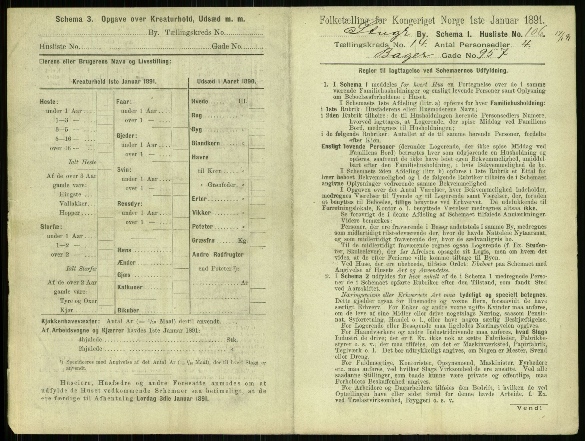 RA, 1891 census for 1103 Stavanger, 1891, p. 2785