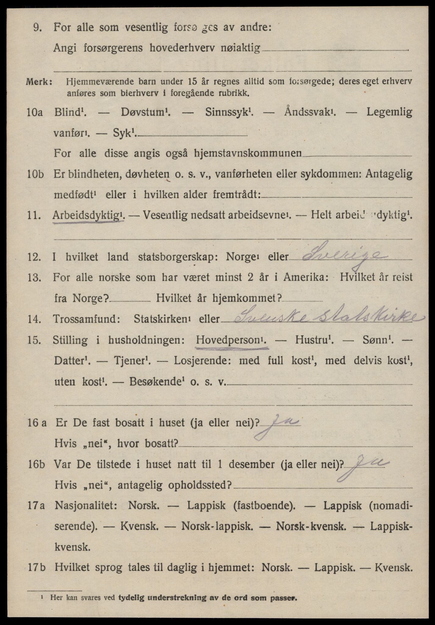 SAT, 1920 census for Meldal, 1920, p. 10484