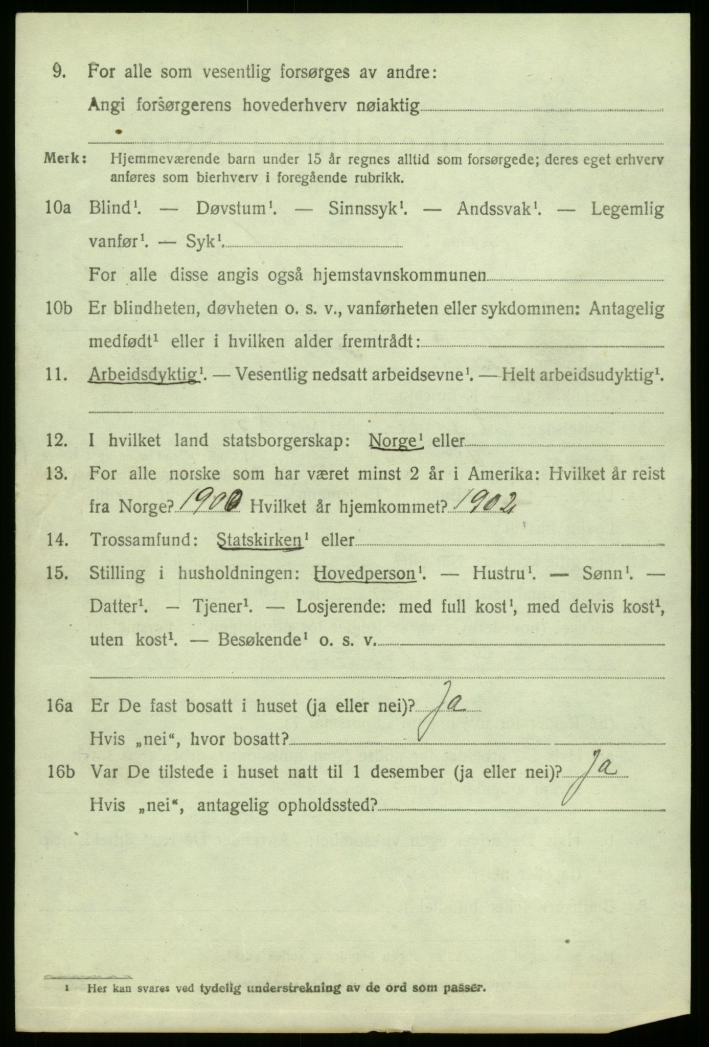 SAB, 1920 census for Gulen, 1920, p. 1102