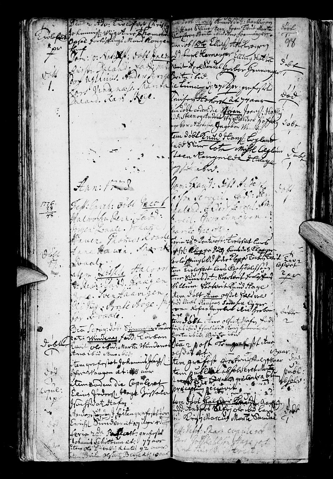 Os sokneprestembete, SAB/A-99929: Parish register (official) no. A 5, 1669-1760, p. 98
